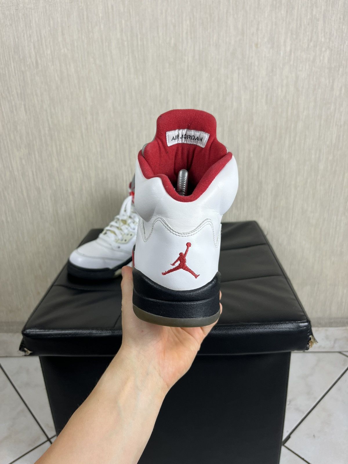 Jordan Brand × Nike × Vintage Vintage OG Nike air Jordan 5 V fire red sneakers 2012 retro Size US 7.5 / EU 40-41 - 18 Thumbnail