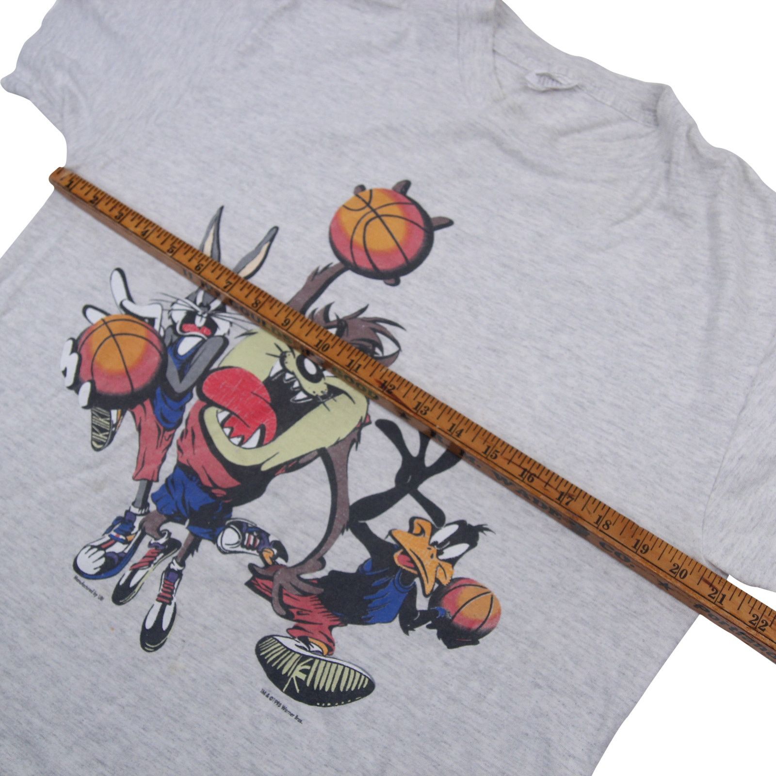 Vintage Vintage 1995 Looney Tunes Basketball Front/Back Graphic T Size US XL / EU 56 / 4 - 6 Thumbnail