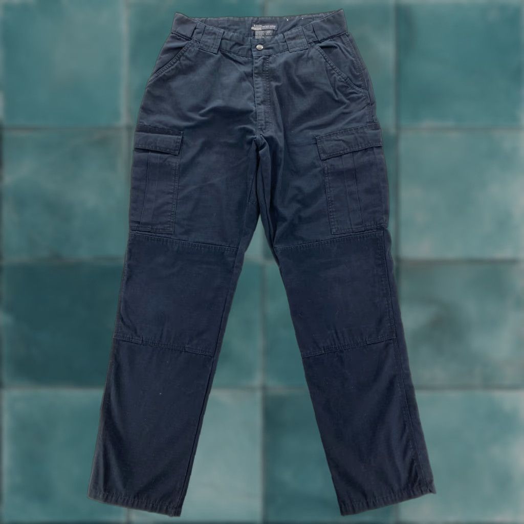 Vintage 5.11 Tactical TDU Ripstop Pants Mens Large Dark Navy Blue Double Knee Cargo Size US 33 - 1 Thumbnail