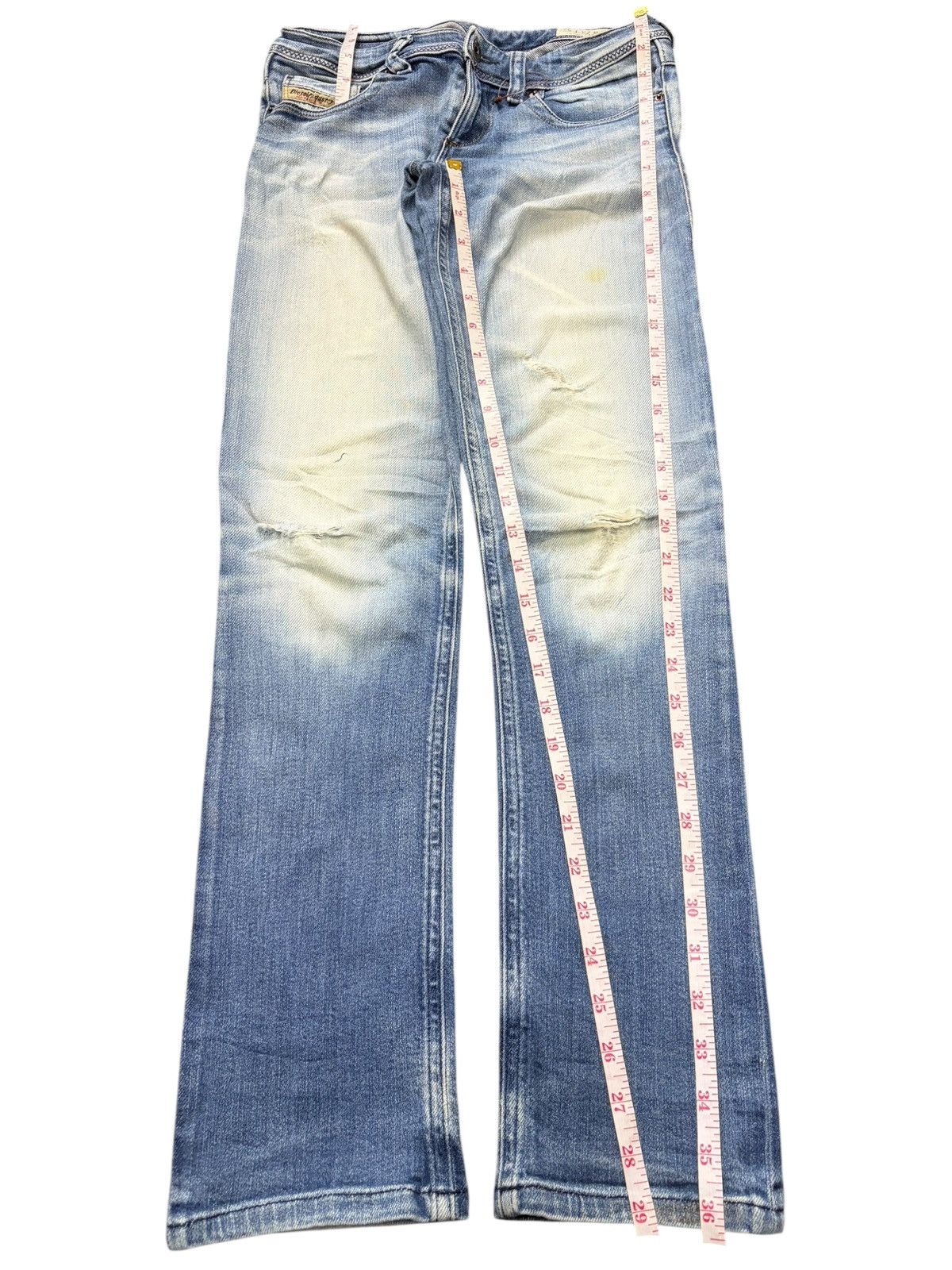 Diesel Vintage Italy Diesel Lowky Faded Wash Distressed Jeans Size 27" / US 4 / IT 40 - 7 Thumbnail