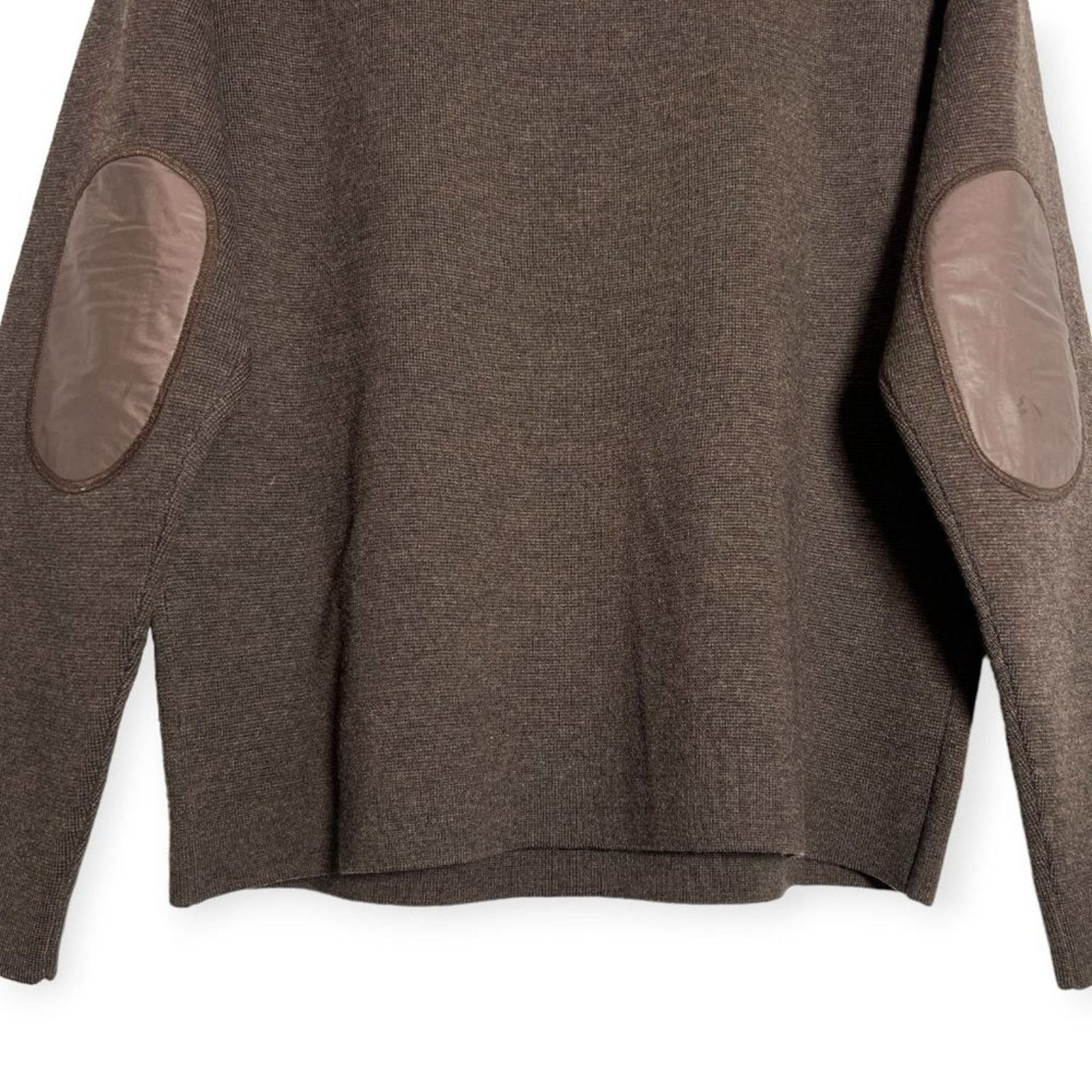 Raffi Raffi Linea Uomo Merino Wool Elbow Patch Sweater Brown L Size US L / EU 52-54 / 3 - 10 Thumbnail