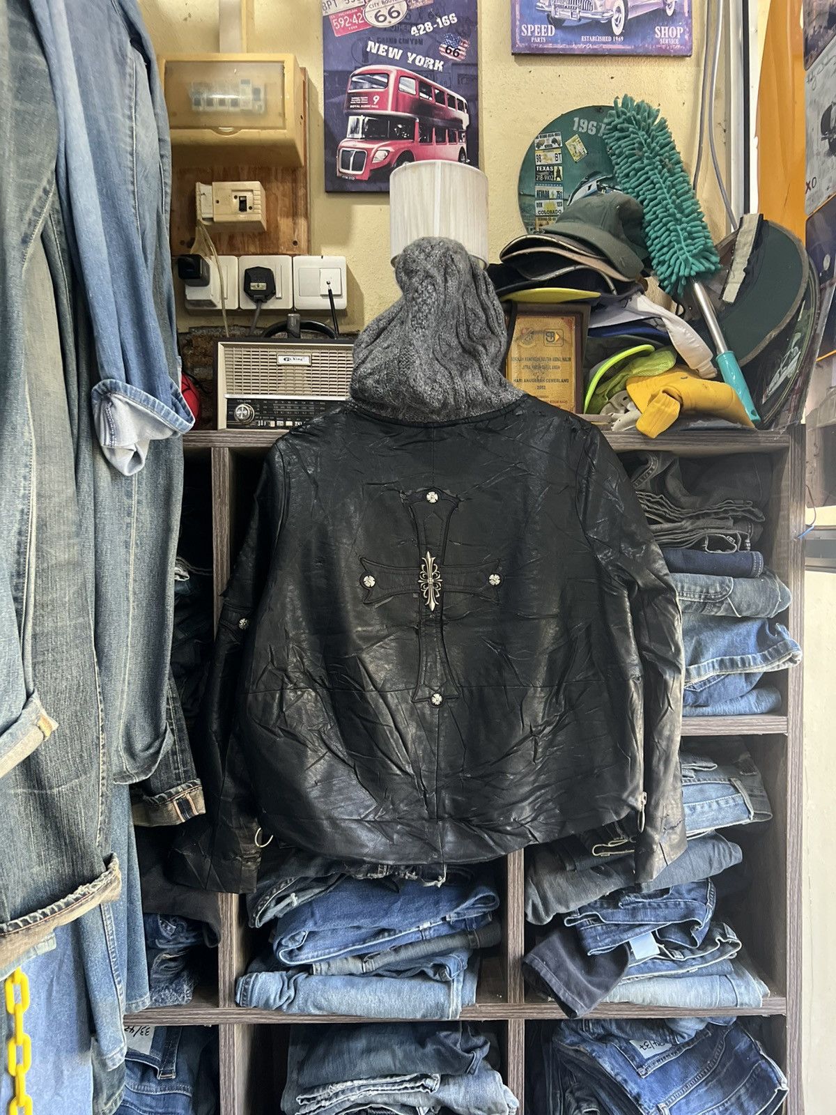 Other 🔥Distressed Yifan Collection Big Cross Jacket Size L / US 10 / IT 46 - 1 Thumbnail