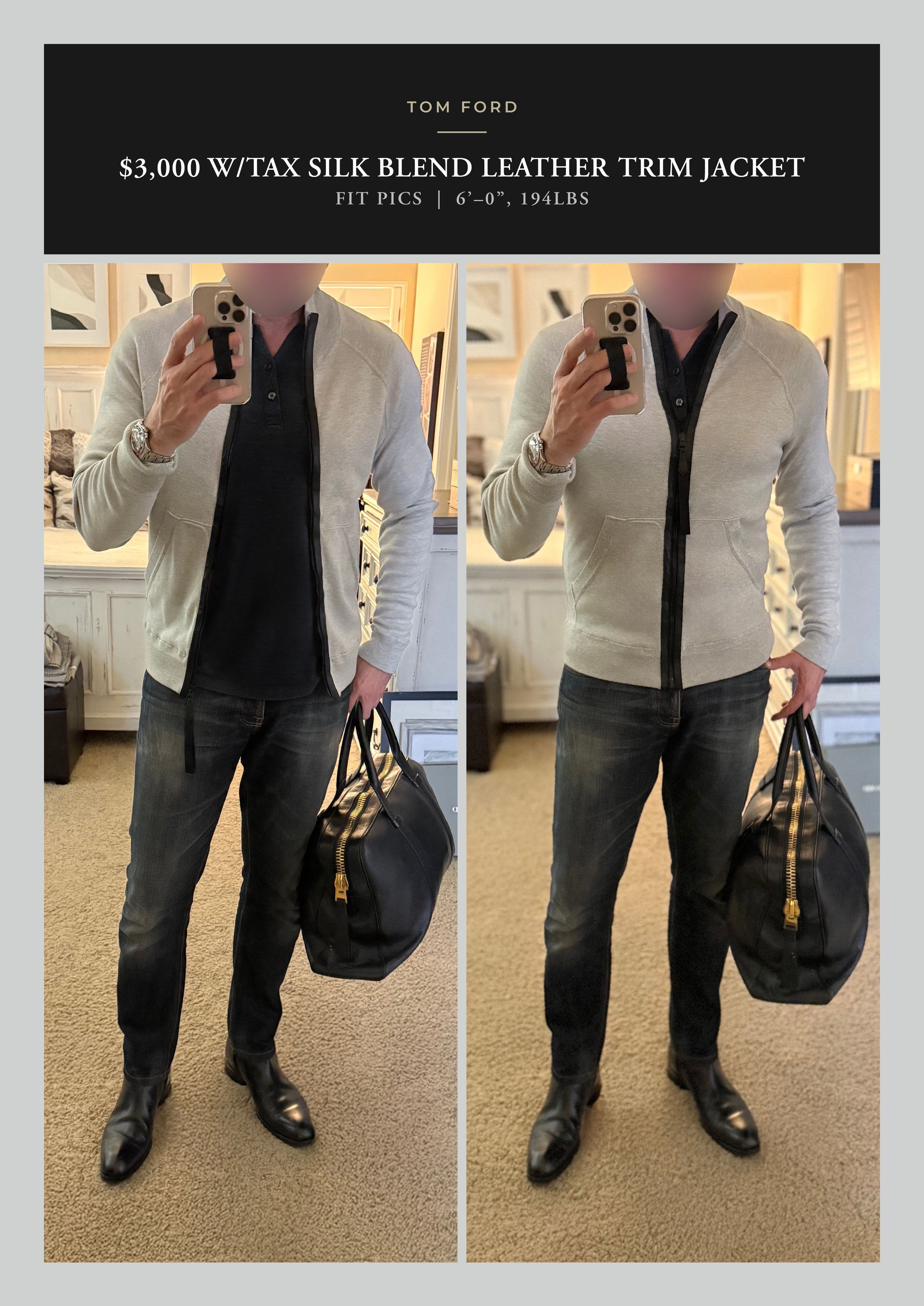 Tom Ford Best Dressed Rare $3K w/Tax Silk Blend Leather Accent Jacket Size US M / EU 48-50 / 2 - 8 Thumbnail