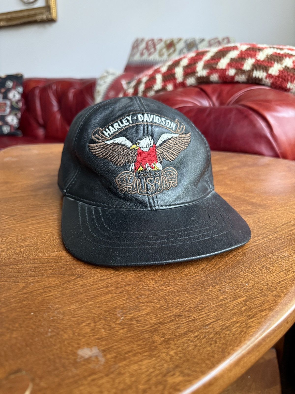 Genuine Leather × Harley Davidson × Vintage 90
