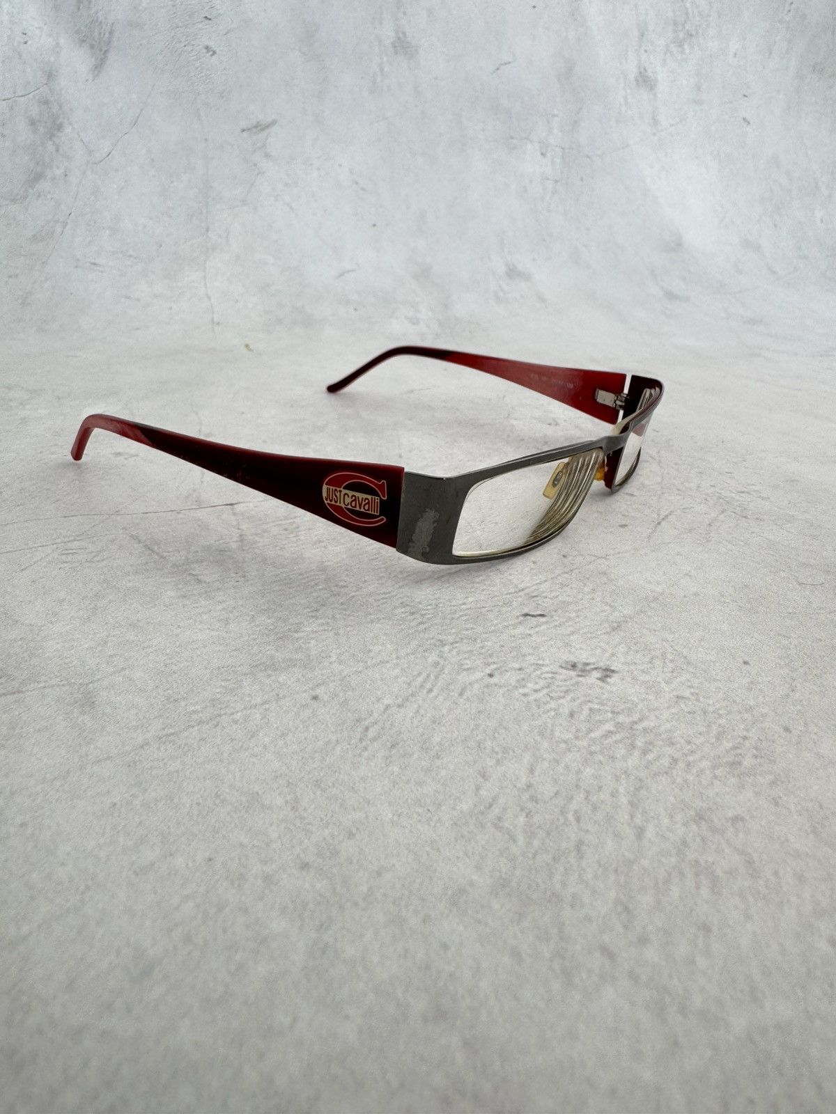 Just Cavalli Just Cavalli Eyeglasses Frame Made in Italy Red Rectangular Size ONE SIZE - 4 Thumbnail