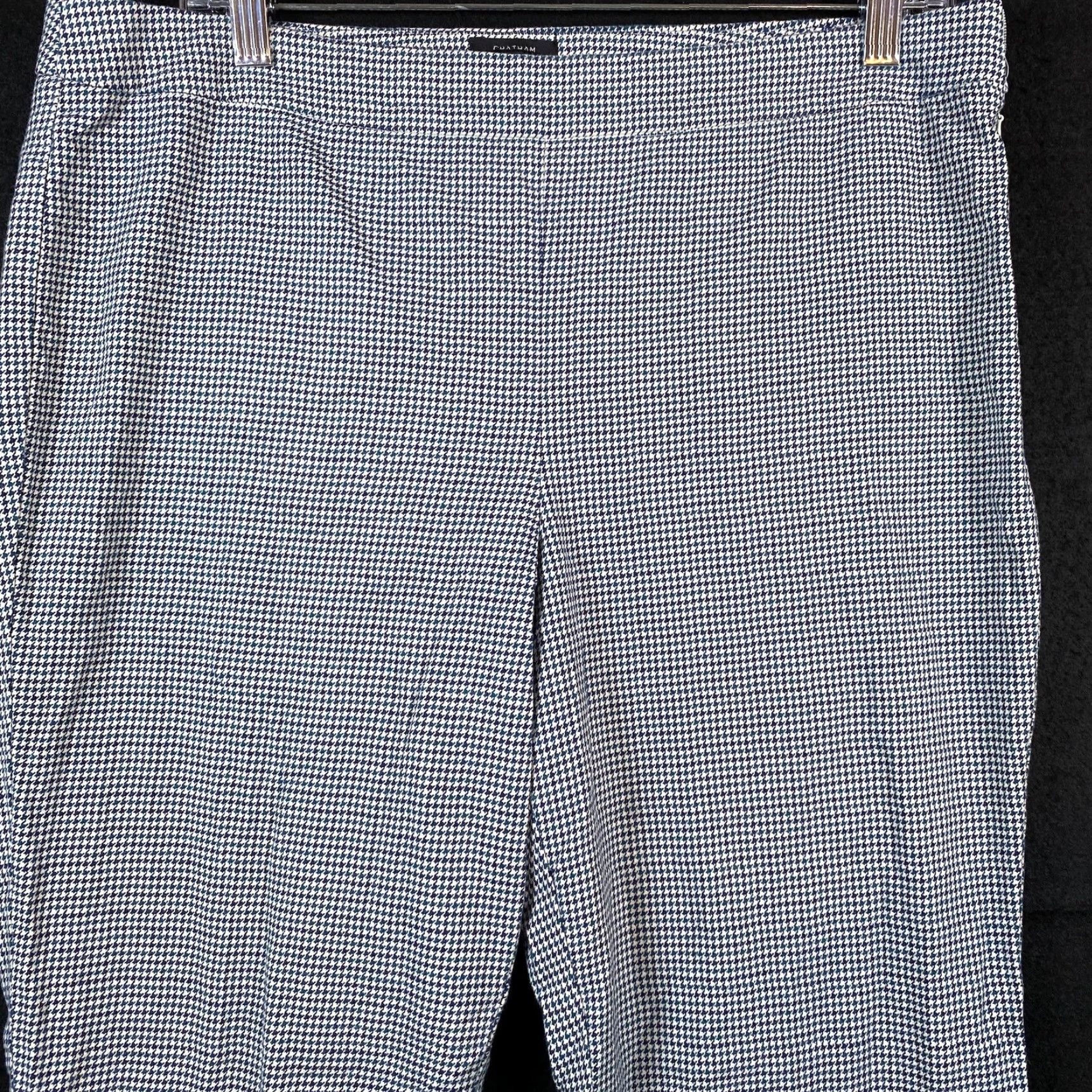 Talbots VINTAGE Talbots Womens Pants White Blue Chatham Ankle Pull On Side Zip Stretch 10 Size 24" / US 00 / IT 34 - 2 Thumbnail