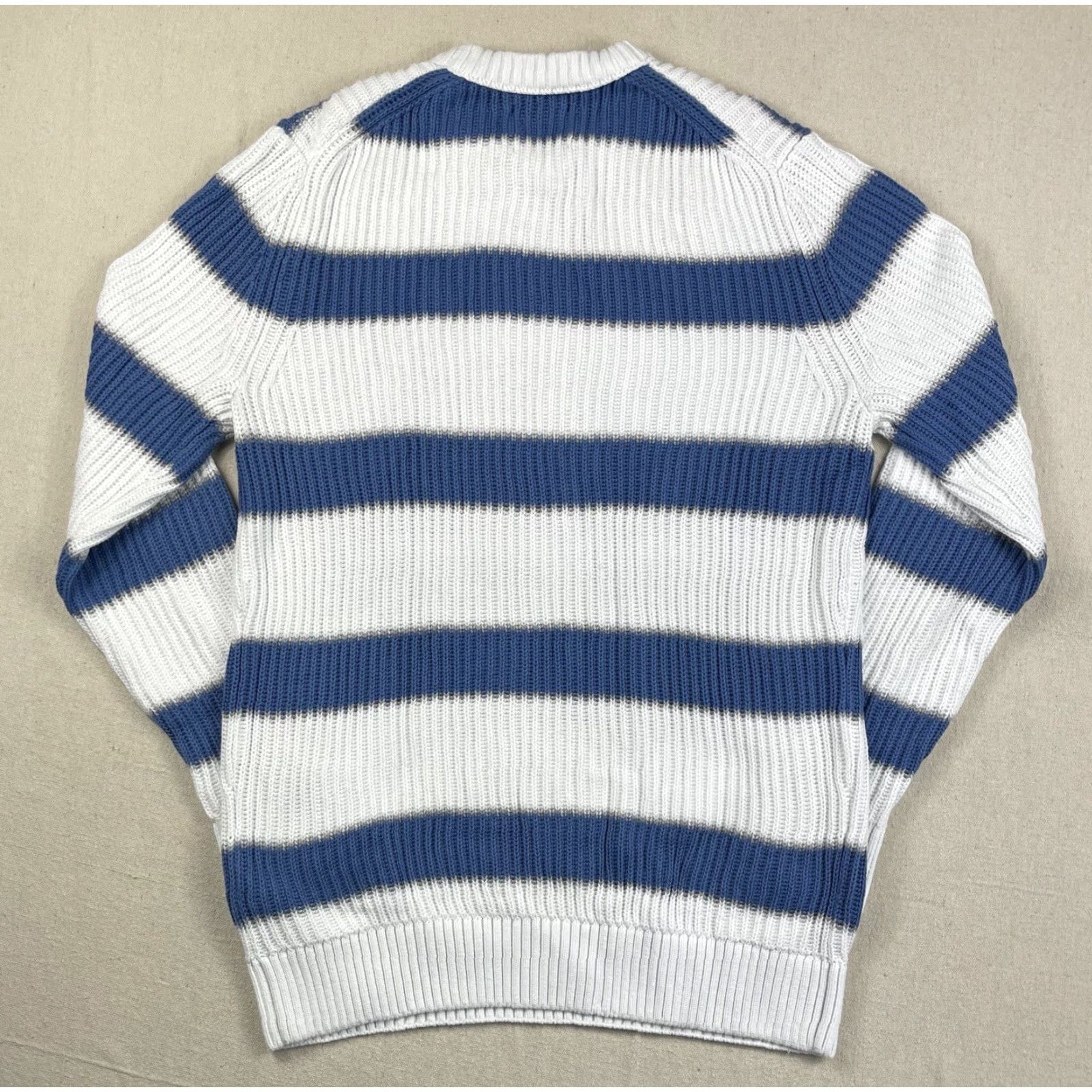 Abercrombie & Fitch Abercrombie & Fitch Knit Sweater Crewneck Striped Sz S Blue Mens Oversized Size US S / EU 44-46 / 1 - 3 Thumbnail