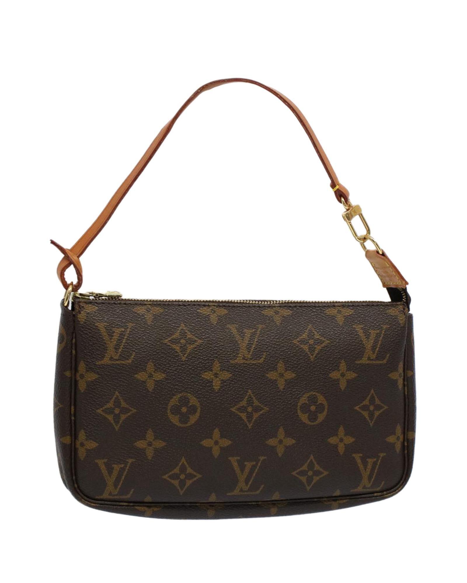 image of Louis Vuitton Sophisticated Monogram Canvas Pouch in Brown, Women's