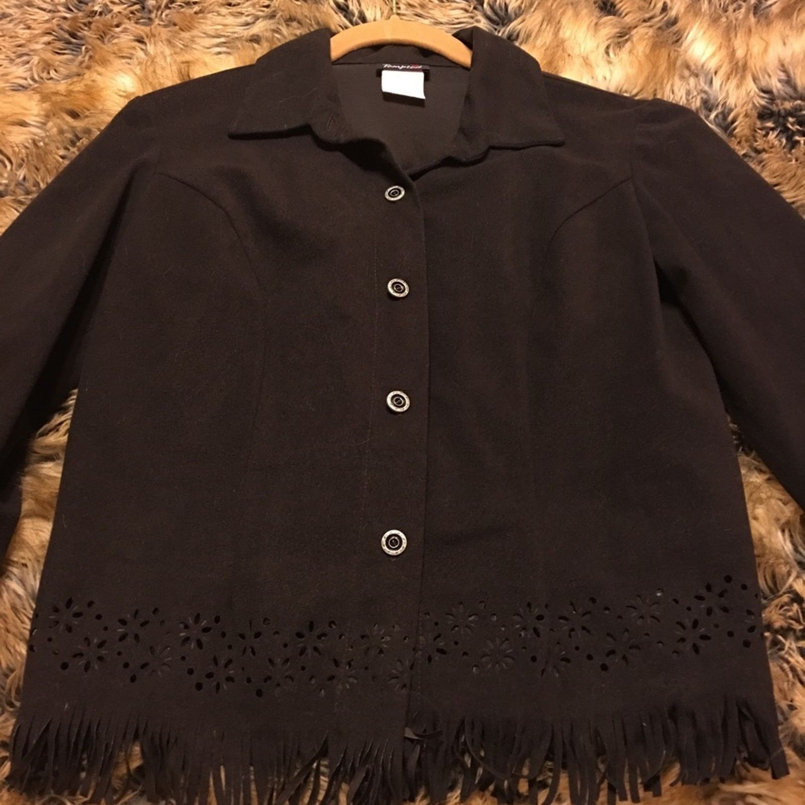 Other Tempted brand fringe hem button front jacket L Size L / US 10 / IT 46 - 3 Thumbnail