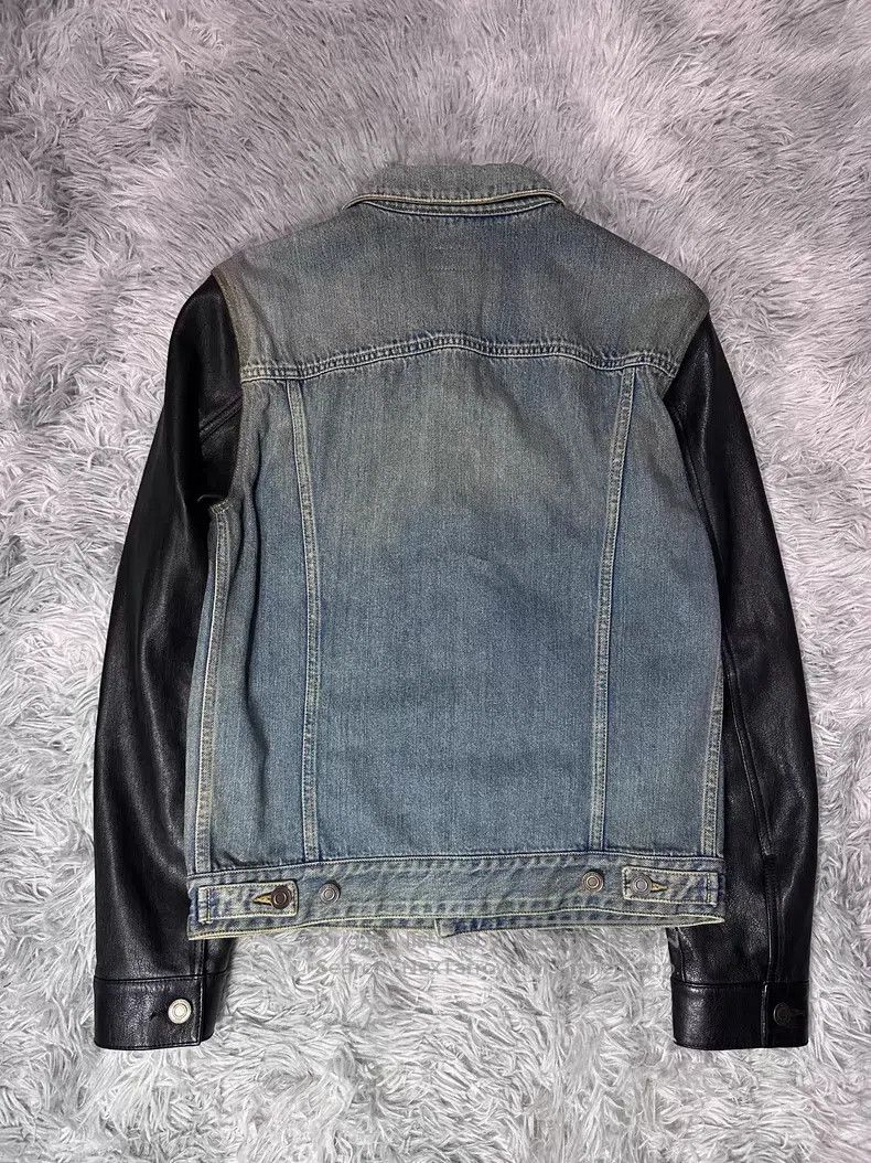 Saint Laurent Paris Saint Laurent Paris Leather Sleeve Denim Jacket i Size US S / EU 44-46 / 1 - 7 Thumbnail