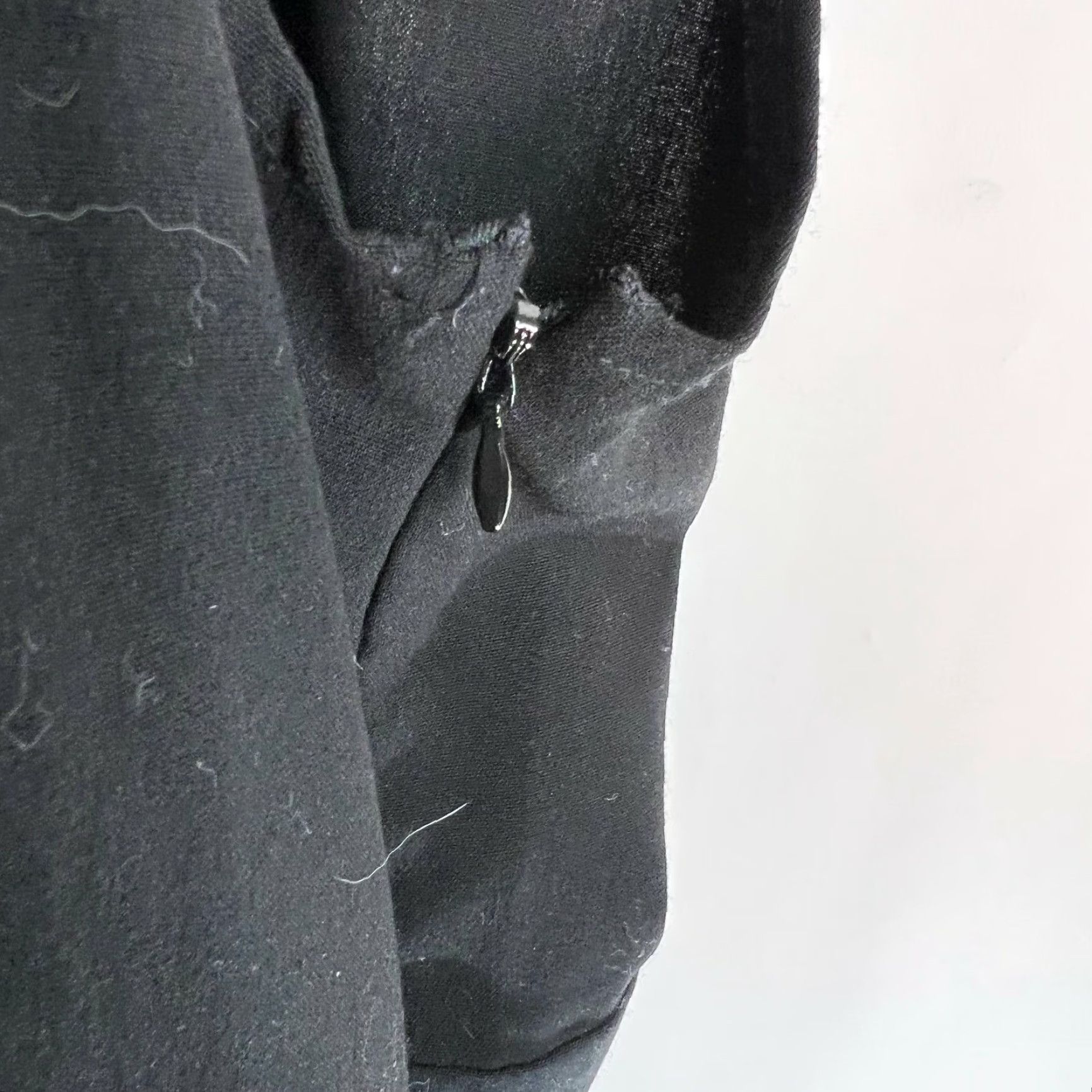 Vintage Spense Black Gab Dress Size 20W V Neck Cap Sleeves Ruffle Front Sheath 20W Wom ens Size 3XL / US 20-22 - 6 Thumbnail