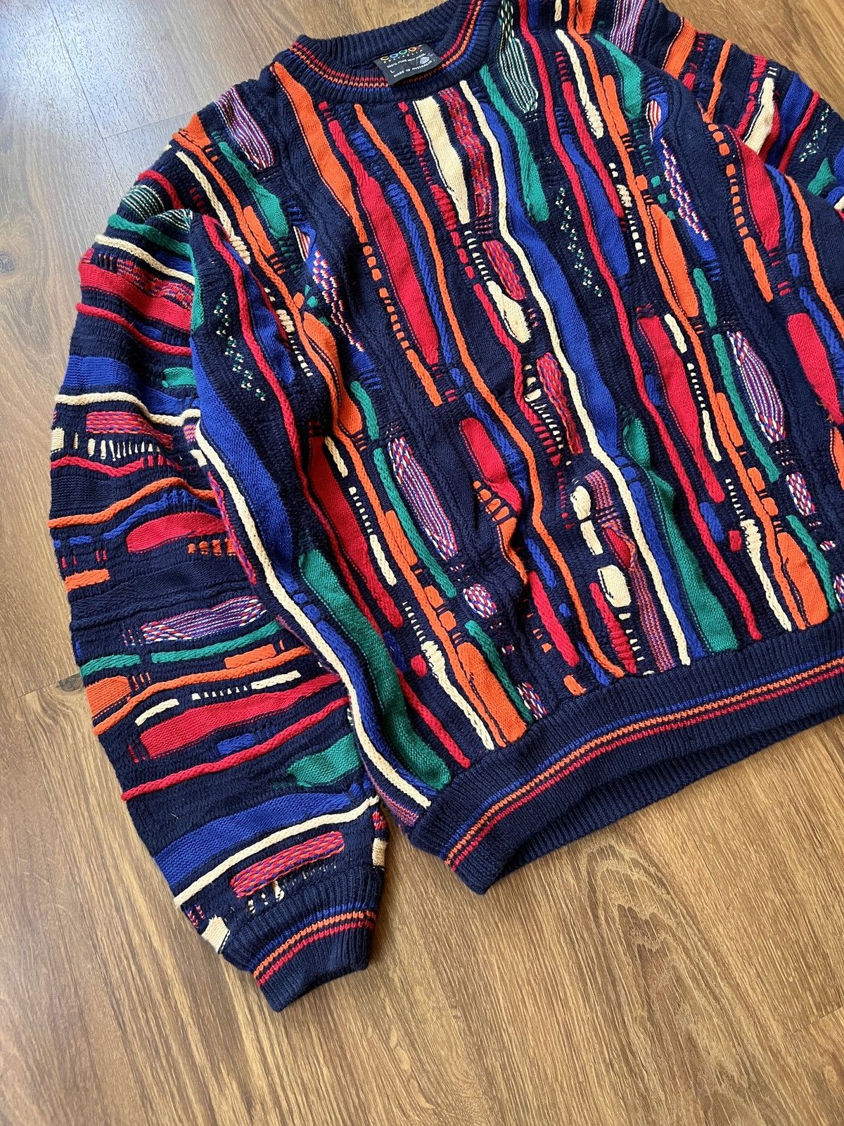 Coogi Rare Coogi 3D Knit / Sweater (Red/Blue/Green/Orange) Size US L / EU 52-54 / 3 - 3 Thumbnail
