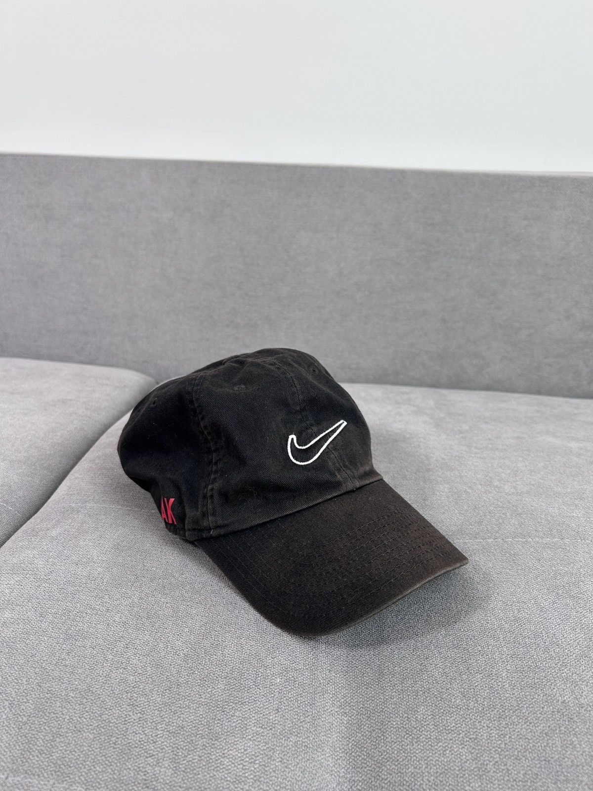 Nike × Vintage Vintage Faded Distressed Nike Swoosh Y2K Hat Cap Size ONE SIZE - 2 Thumbnail