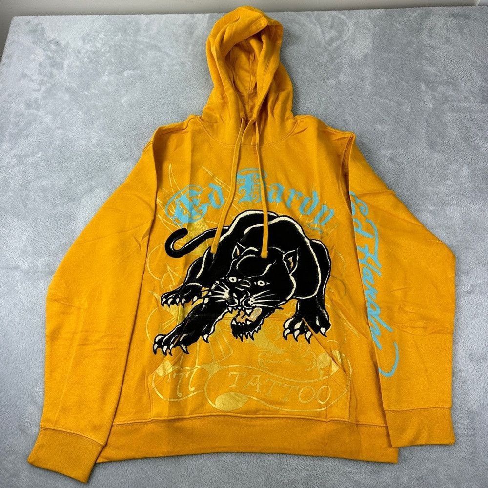 Ed Hardy Ed Hardy NWT Men's Size Medium Crouching Panther Yellow Fle Size US M / EU 48-50 / 2 - 1 Thumbnail