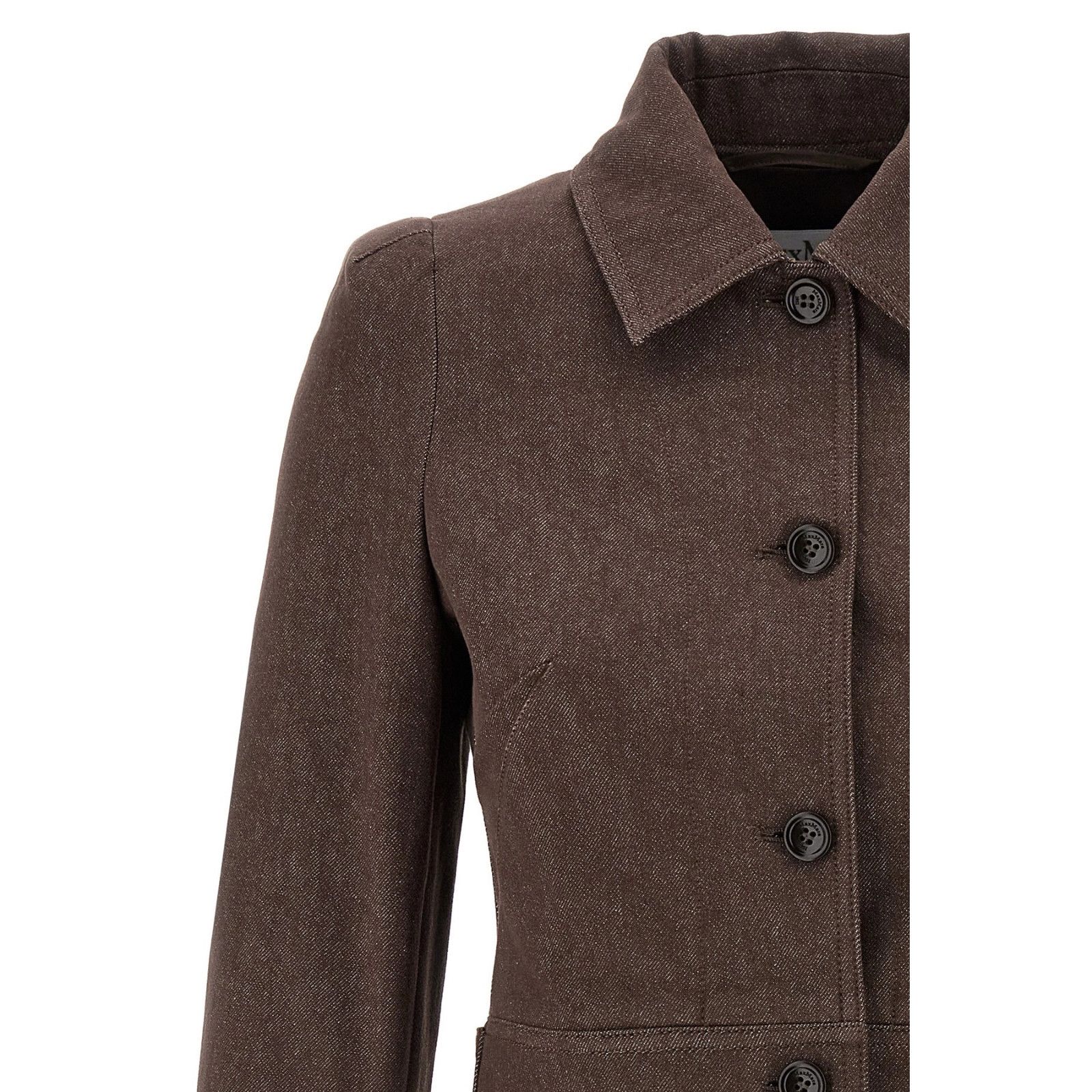 Max Mara MAX MARA Carpa Brown Denim Blazer Jacket New & Authentic (Wo Size XS / US 0-2 / IT 36-38 - 3 Thumbnail