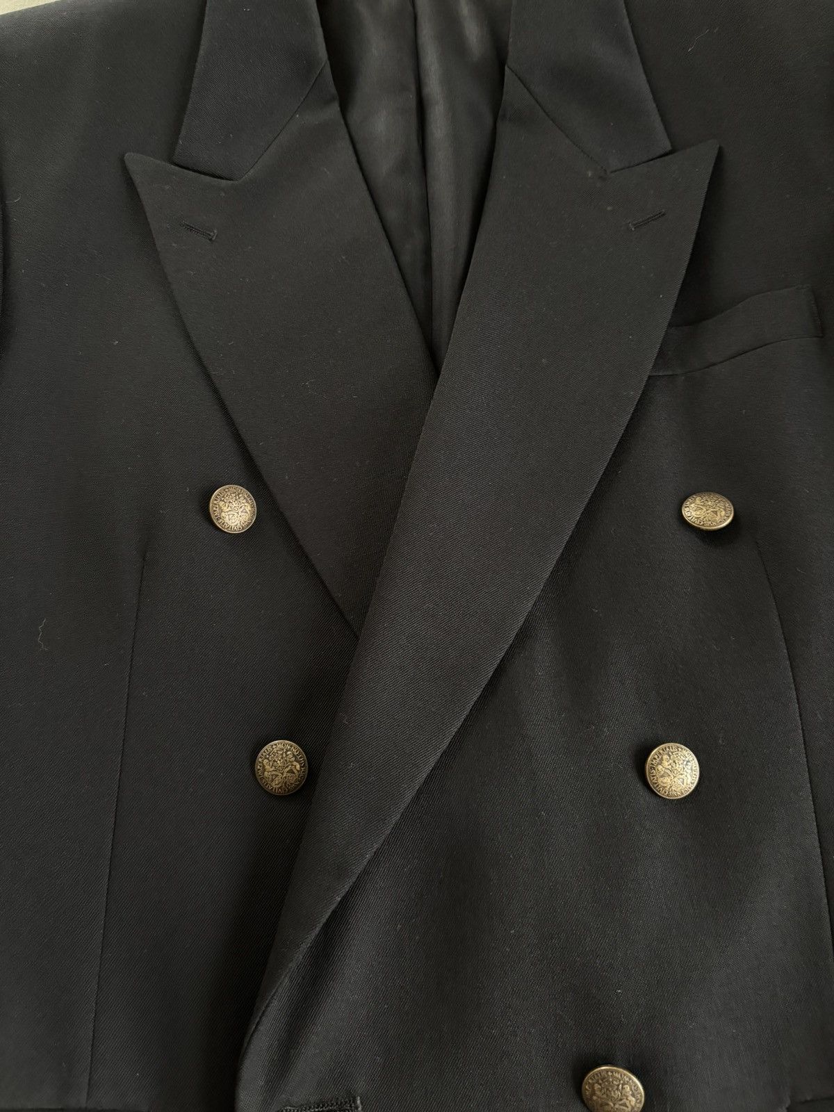 Oscar De La Renta Oscar De La Renta Double Breasted Blazer Black Size 40R - 7 Thumbnail