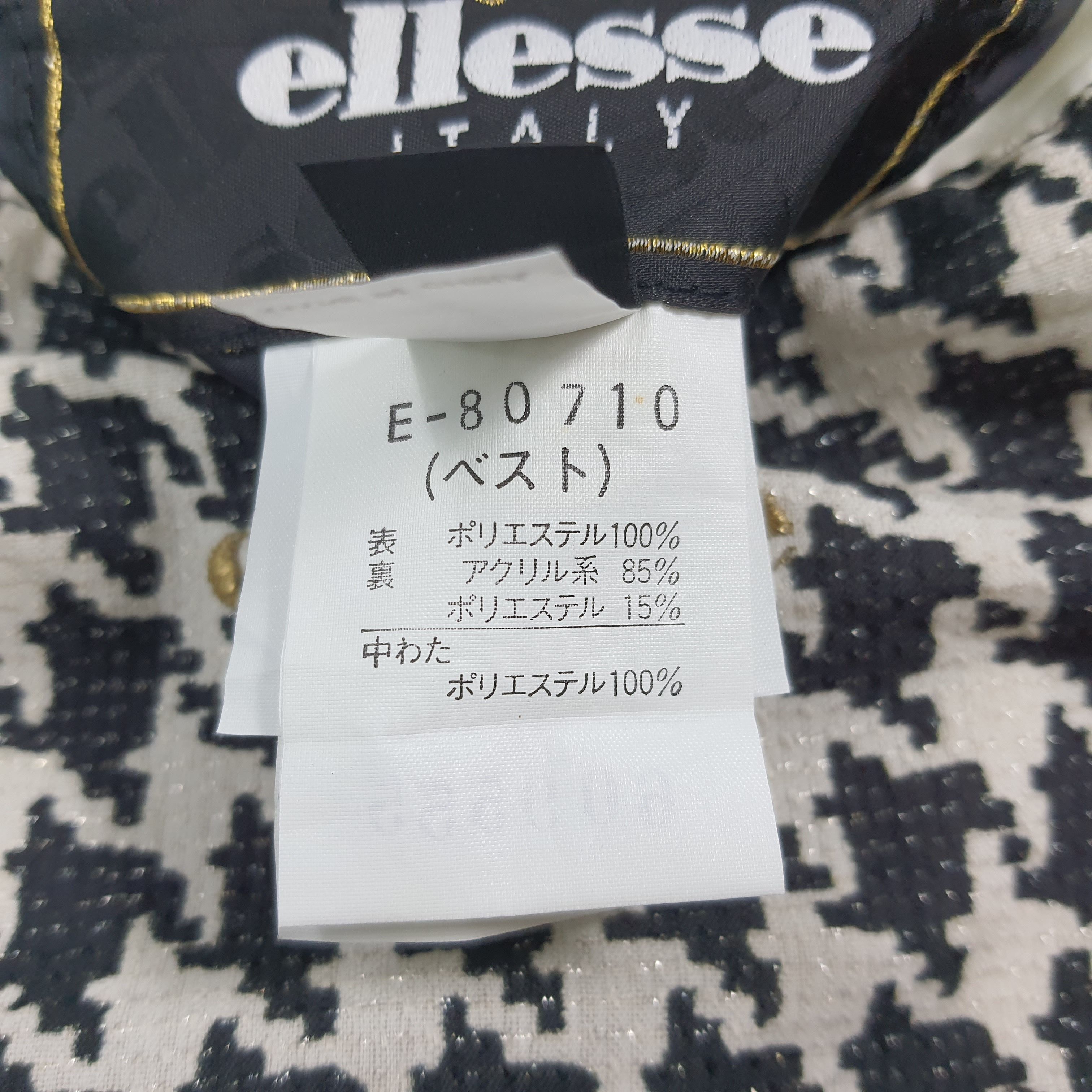 Ellesse Vintage Ellesse Reversible Fleece Vest Houndstooth C283N15 Size US L / EU 52-54 / 3 - 12 Thumbnail