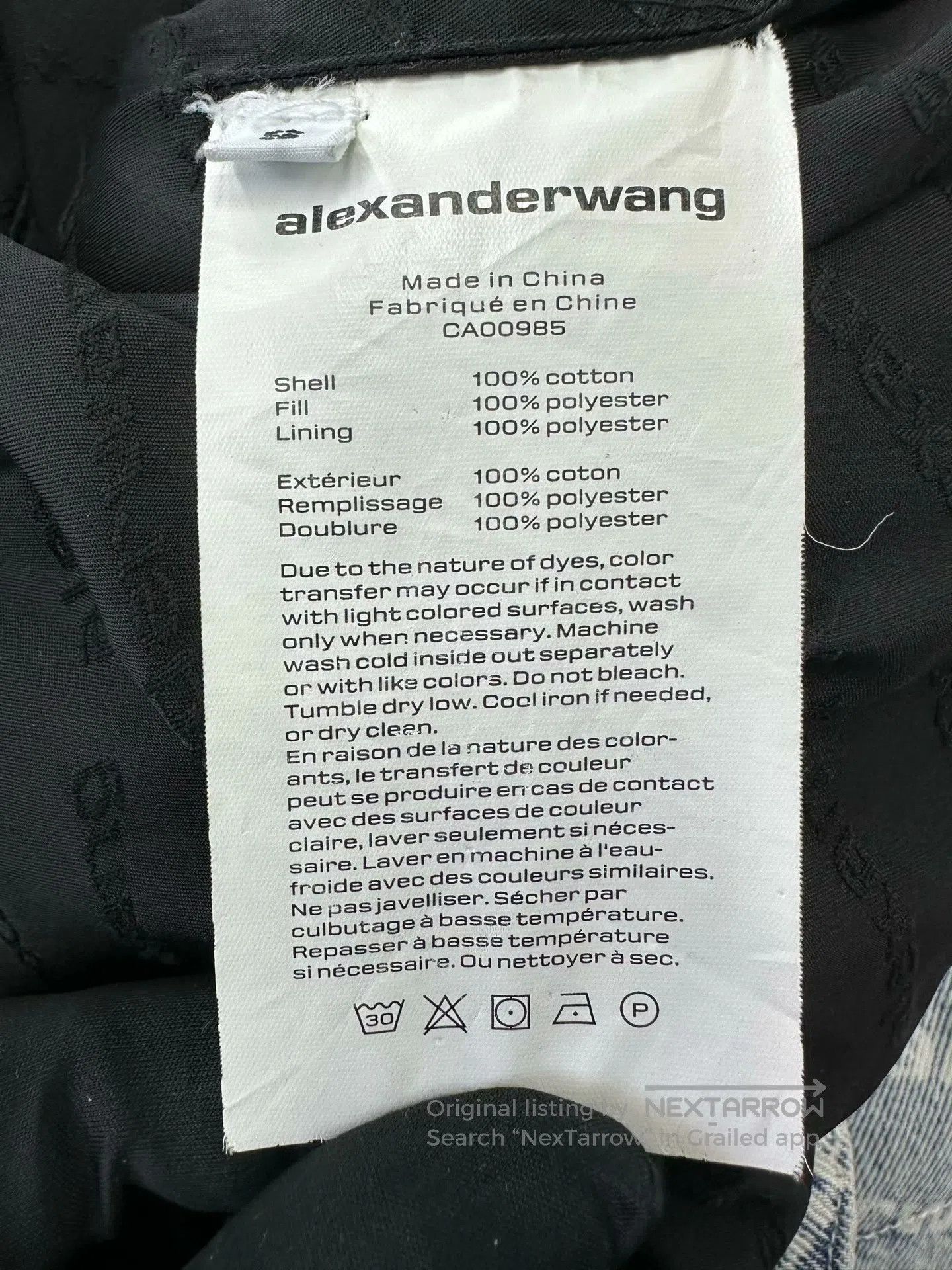 Alexander Wang Alexander Wang Washed Blue Full Print Cotton Jacket| Size US S / EU 44-46 / 1 - 4 Thumbnail