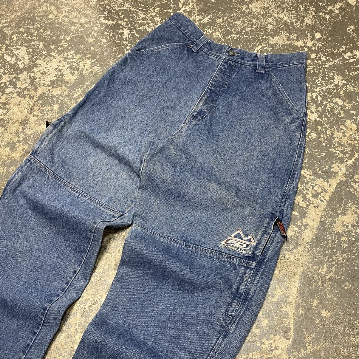 JNCO × Vintage Vintage First Down Denim Big Pocket Y2K Embroidered Baggy Pa Size US 35 - 9 Thumbnail