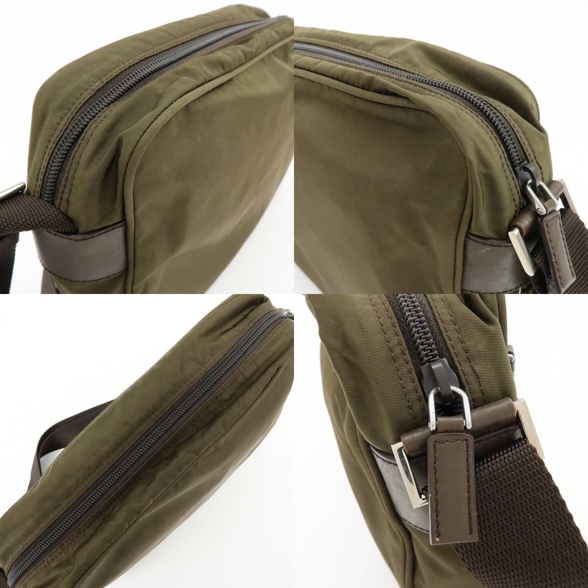 Prada Prada Triangle Logo Nylon Crossbody Bag Green Size ONE SIZE - 6 Thumbnail