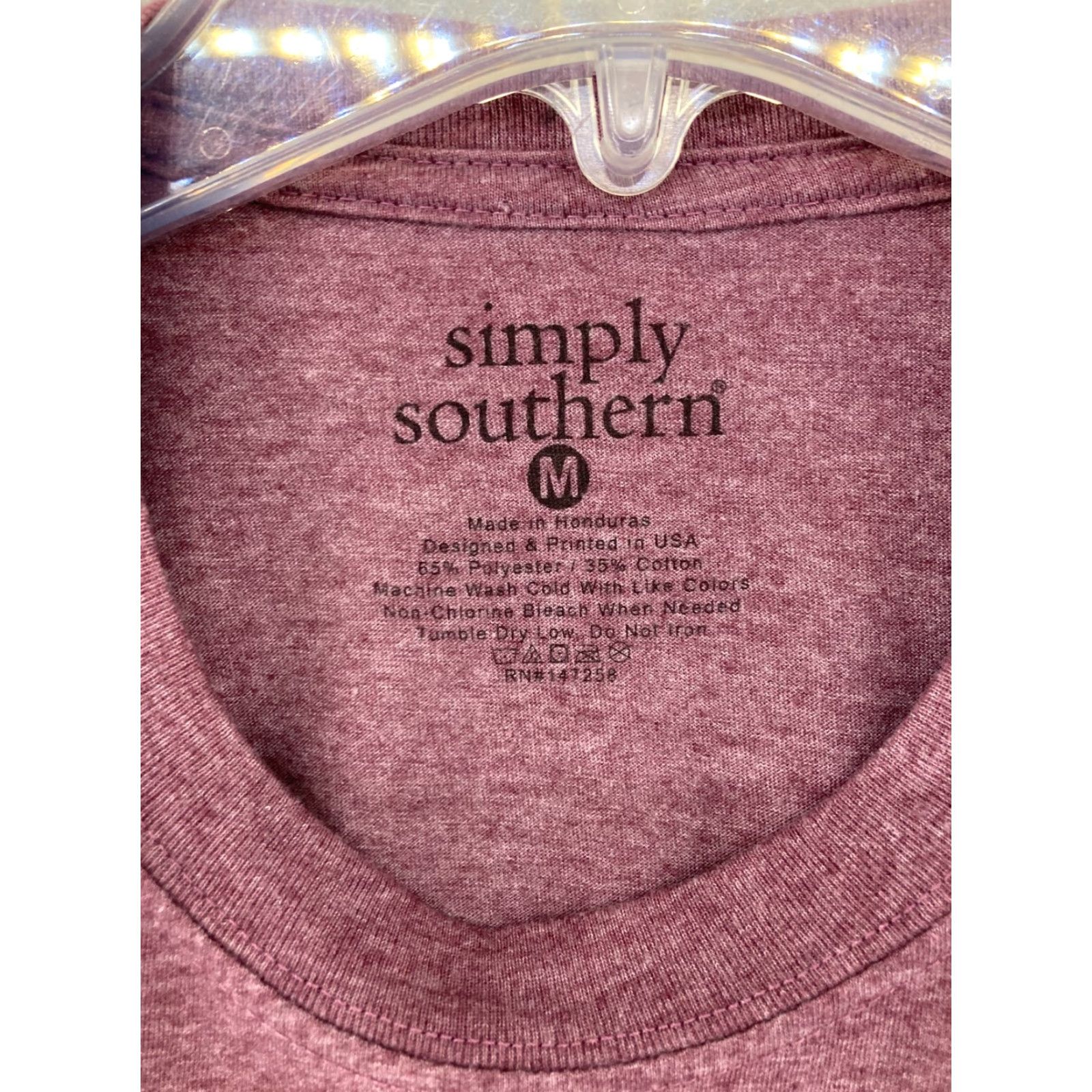 Logo 7 Simply Southern TShirt Womens Medium Red Kiss Logo Size M / US 6-8 / IT 42-44 - 5 Thumbnail