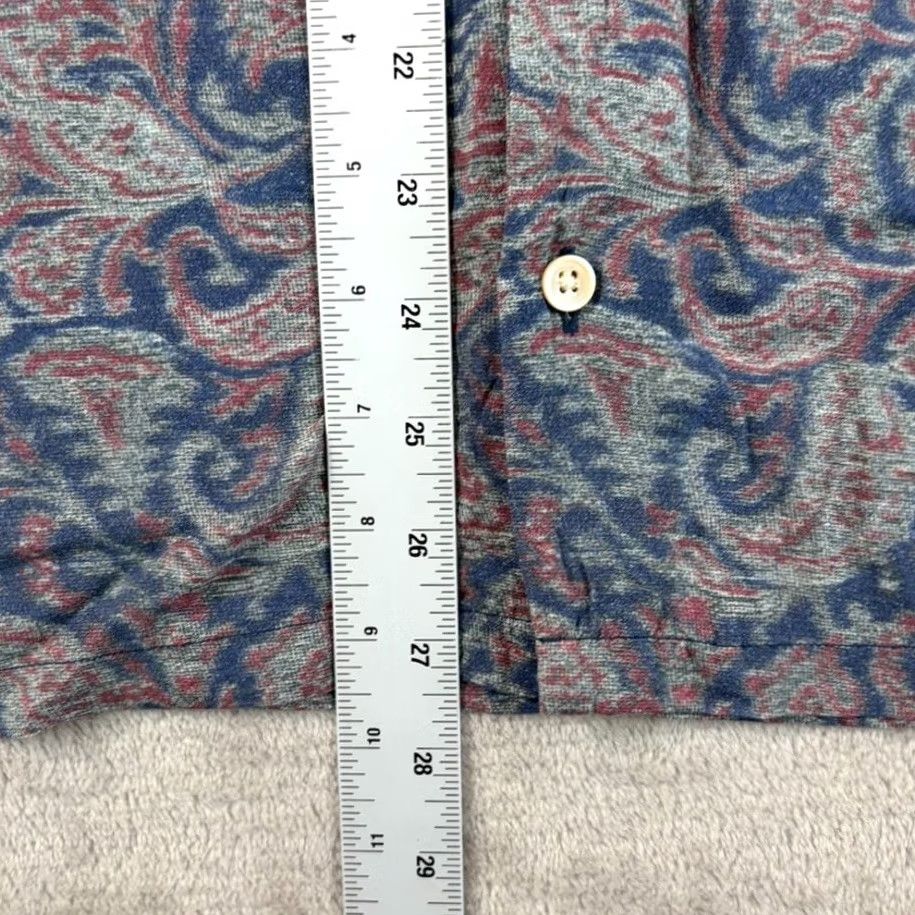 Allsaints VINTAGE? NO — ALLSAINTS Transmission Relaxed Fit Shirt Men Medium Paisley Floral Loop Collar Shirt Size US M / EU 48-50 / 2 - 6 Thumbnail