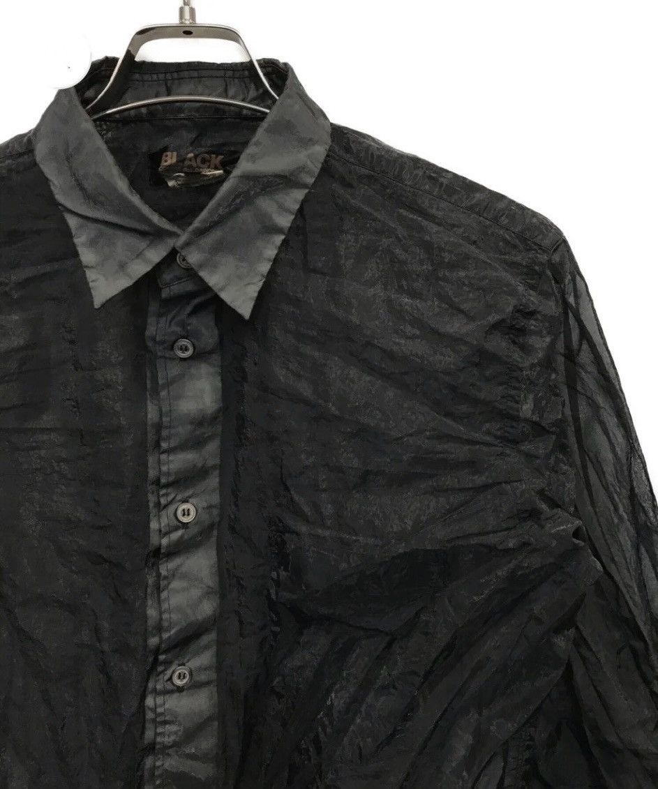 Comme des Garcons Black BLACK COMME des GARCONS Wrinkled Sheer Paneled Shirt Size US M / EU 48-50 / 2 - 4 Thumbnail