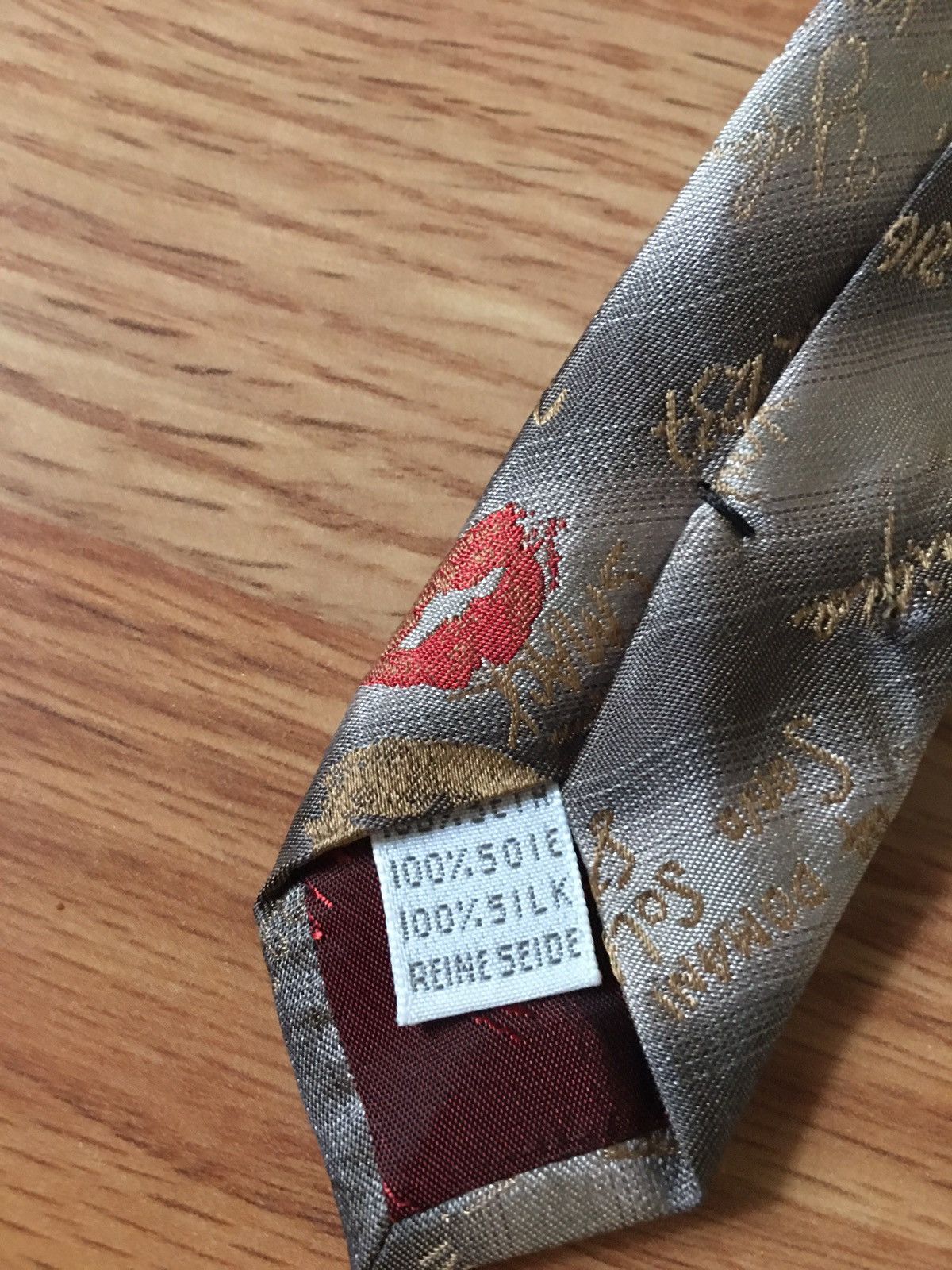 Moschino MOSCHINO Metalic Stripped Signature Design Silk Mens Tie Size ONE SIZE - 6 Thumbnail