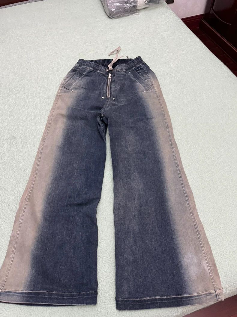 Rick Owens size m Straight-leg gradient blue-green jeans 2