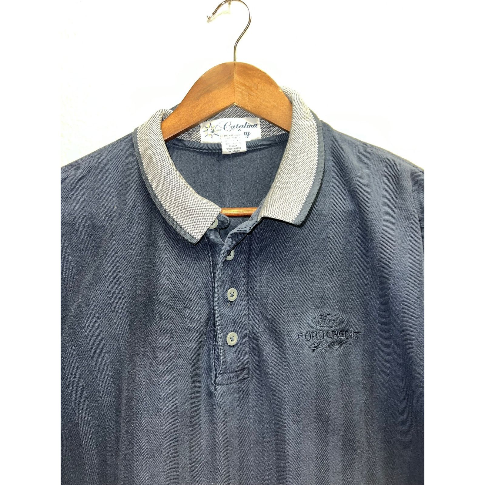 Vintage Vintage Ford Racing Polo Shirt Credit Race Blue Top XL VTG Size US XL / EU 56 / 4 - 2 Thumbnail