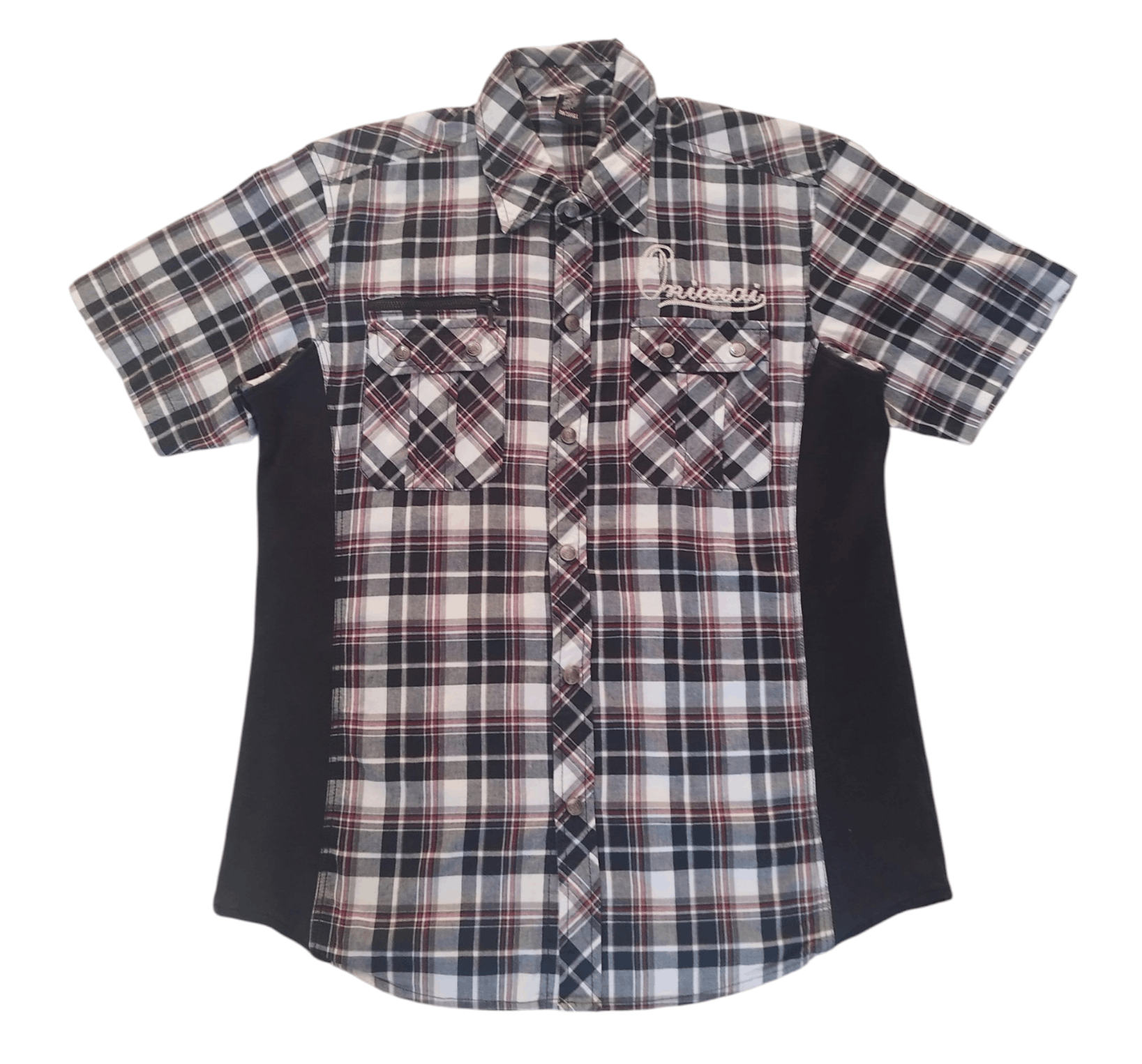 Japanese Brand Oniarai embriodered cross check shirt Size US M / EU 48-50 / 2 - 1 Thumbnail