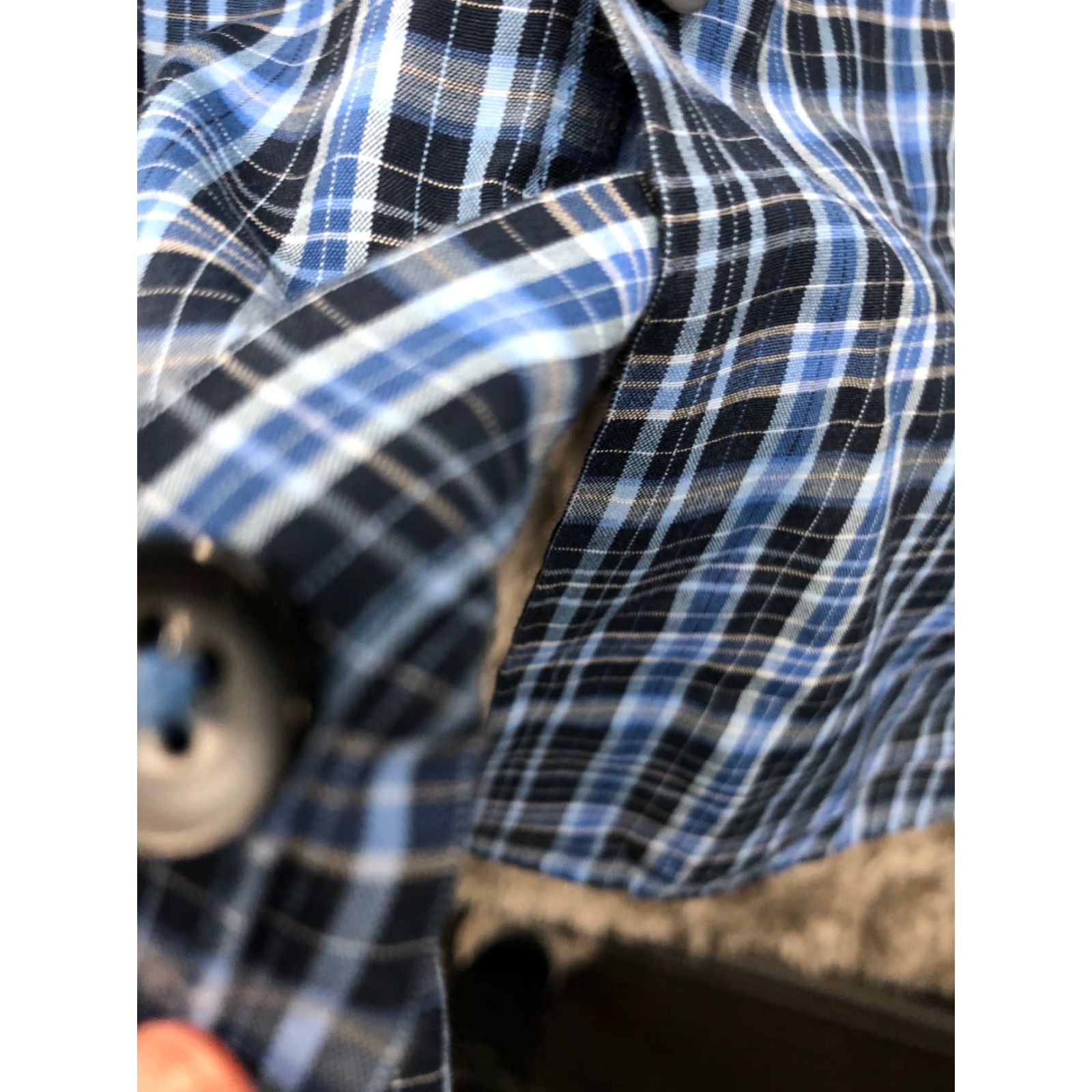 Van Heusen Van Heusen Shirt Mens Blue Plaid Short Sleeve Button-Up Create Collared Spread Size M Regular Fit Classic Modern Outdoor Vintage No Size US M / EU 48-50 / 2 - 4 Thumbnail