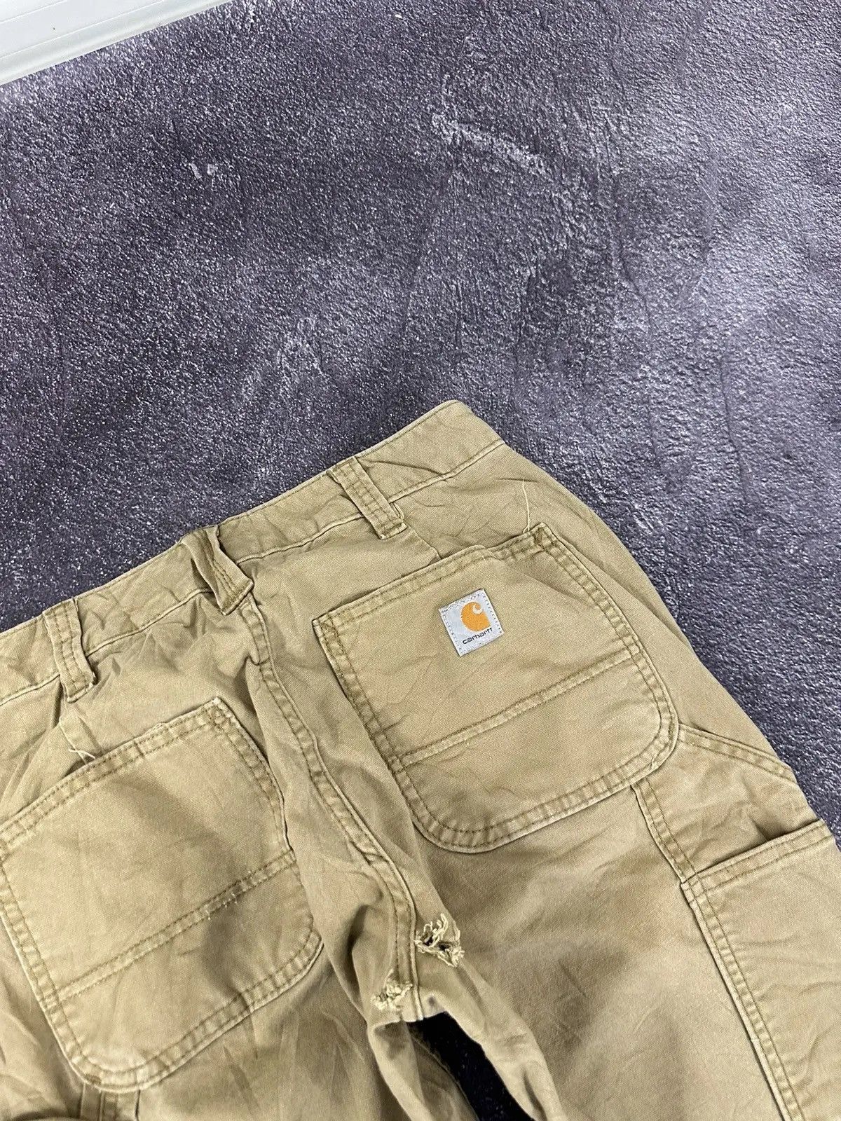 Carhartt × Vintage Vintage Carhartt Y2K Work American Cream Hype Pants Size US 28 / EU 44 - 5 Thumbnail