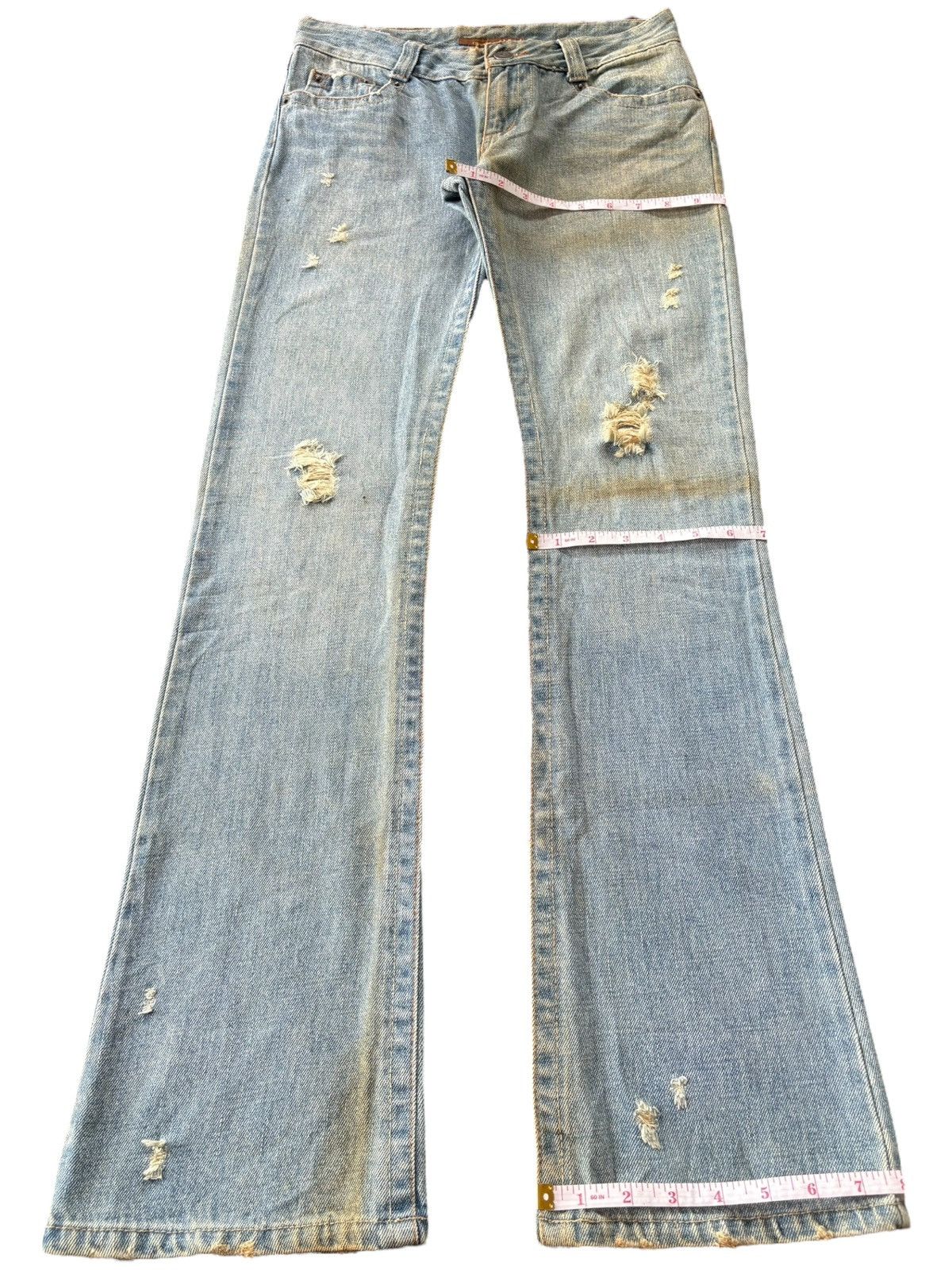Hysteric Glamour Vintage Y2K Japanese Brand Distressed Flare Jeans Size 29" - 12 Thumbnail