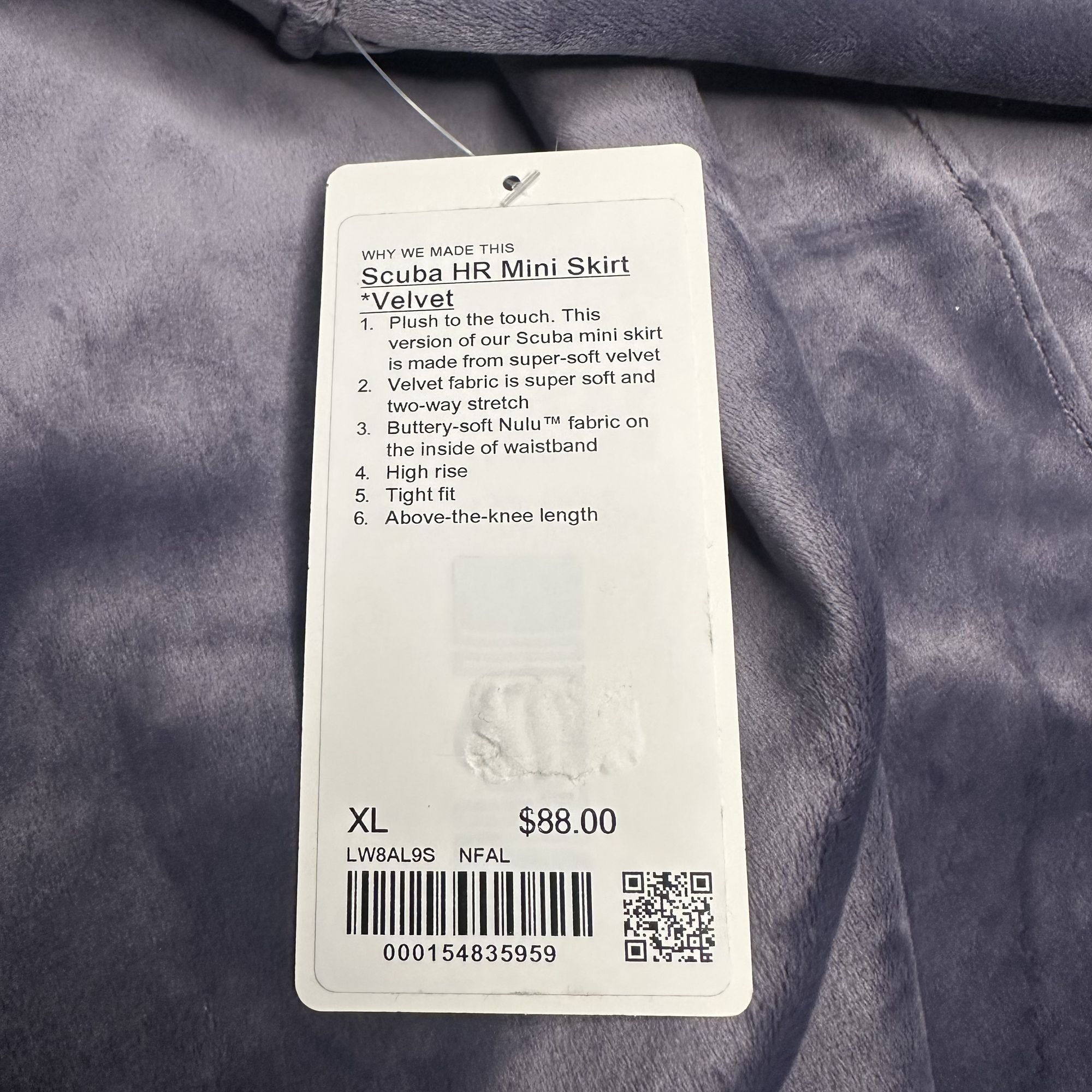 Lululemon Lululemon Scuba High Rise Mini Skirt Velvet NWT Size XL Size 34" / US 12 / IT 48 - 9 Thumbnail