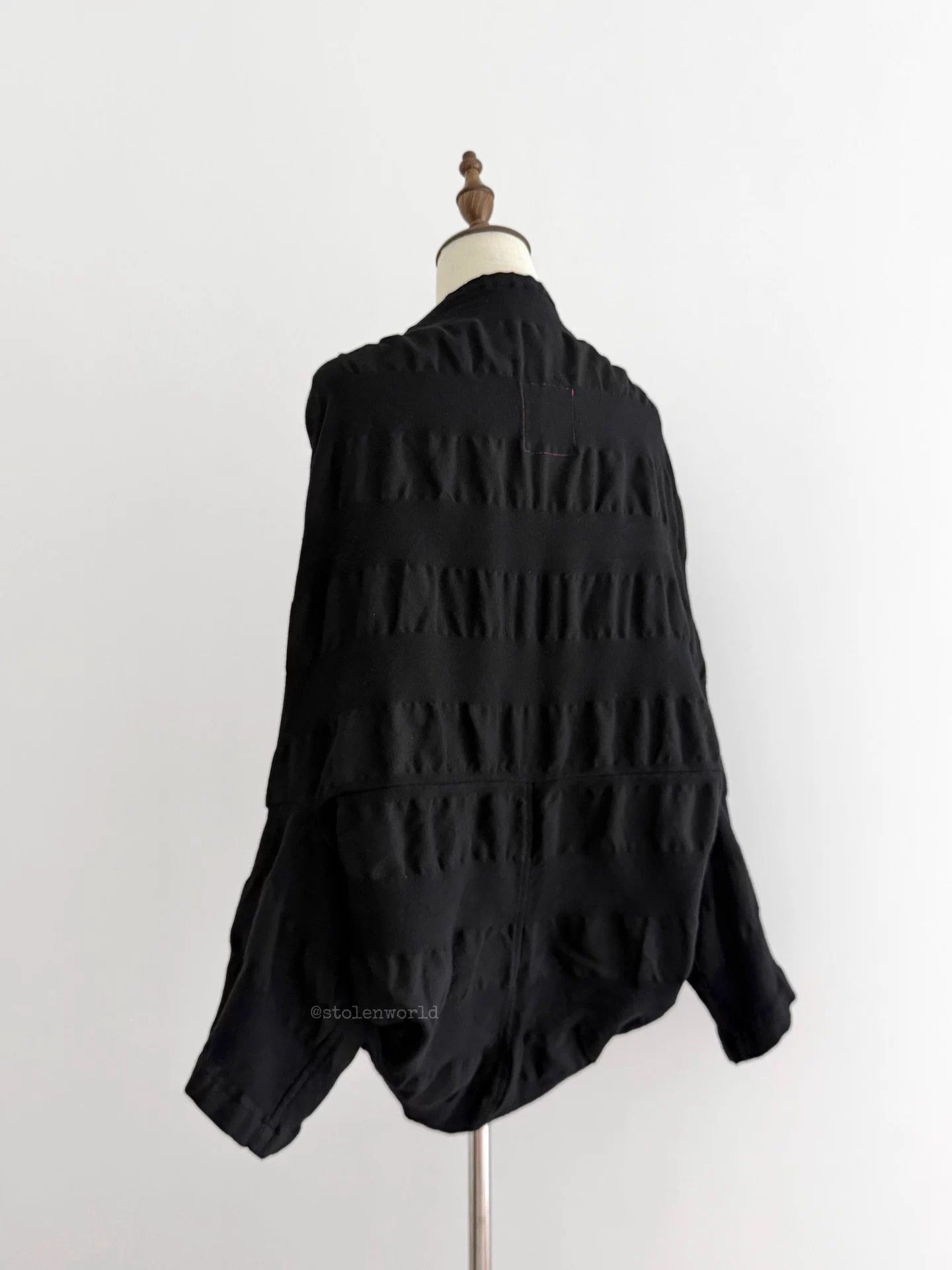 Y's Y's Red Label Batwing Gathered Wool Cape-like Jacket Size M / US 6-8 / IT 42-44 - 6 Thumbnail