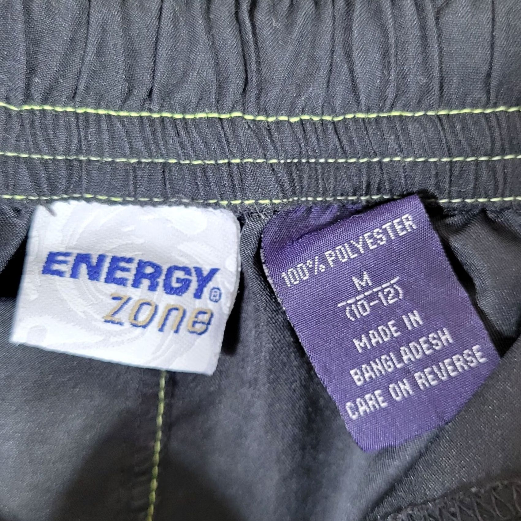Vintage Energy Zone Womens Athletic Swim Shorts M Black White Neon Green Shorts Athletic Womens M Black White Neon Green Size 32" / US 10 / IT 46 - 3 Thumbnail