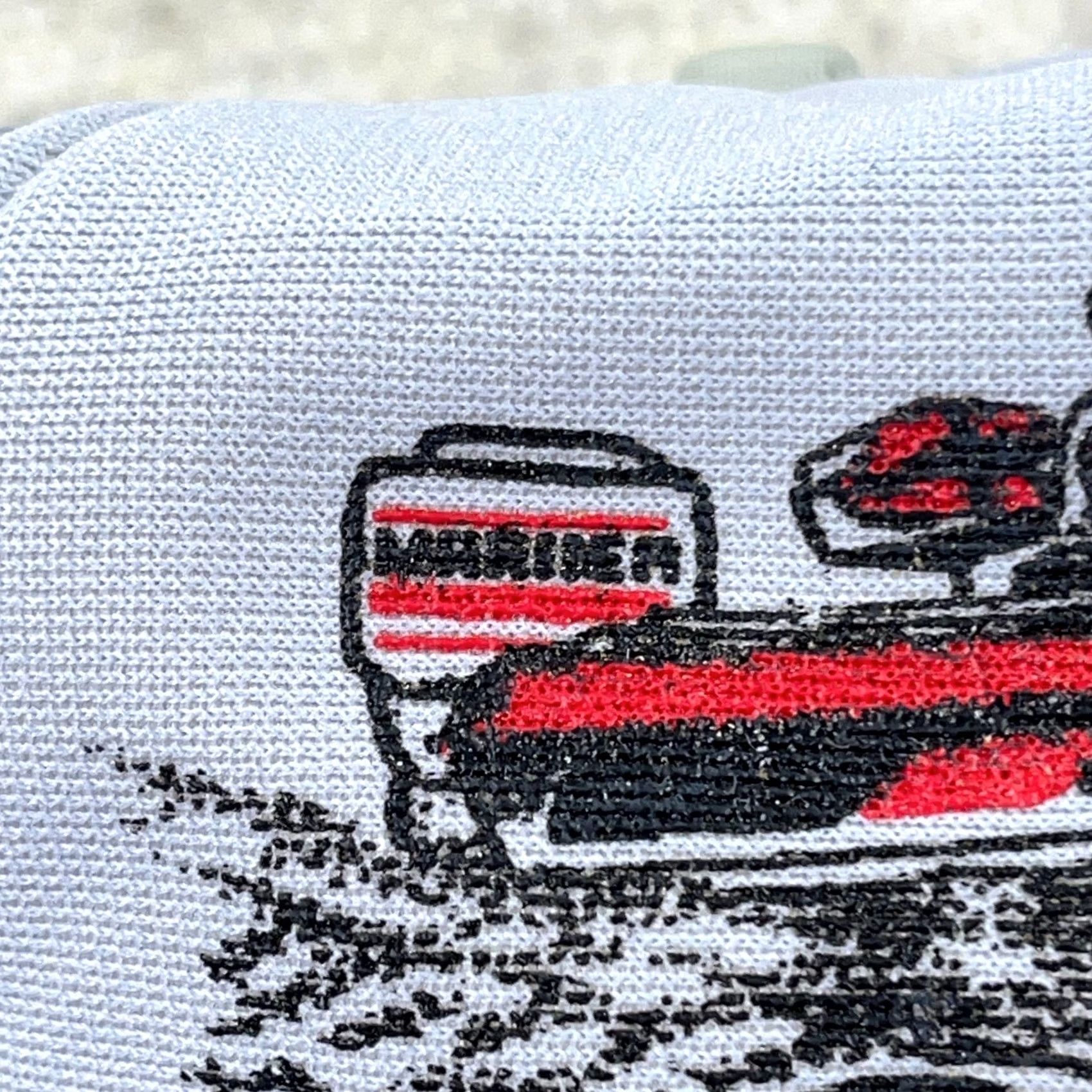 Toms VINTAGE Toms Marine Fishing Boat Puffy Print Trucker Hat Cap 80s 90s Made In USA Size ONE SIZE - 2 Thumbnail