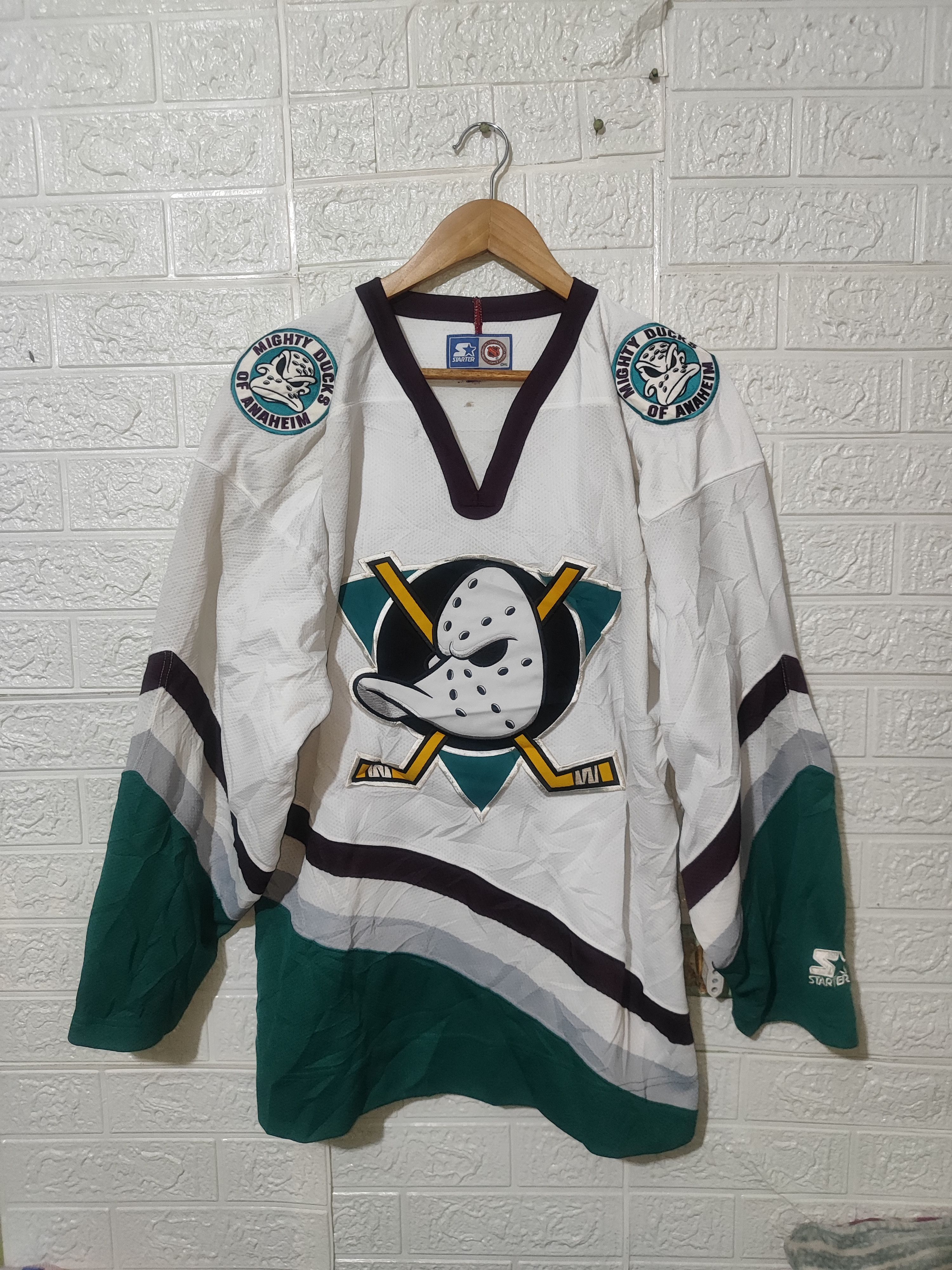 Starter Vintage Starter Mighty Ducks of Anaheim NHL Jersey Jacket Size US M / EU 48-50 / 2 - 1 Thumbnail