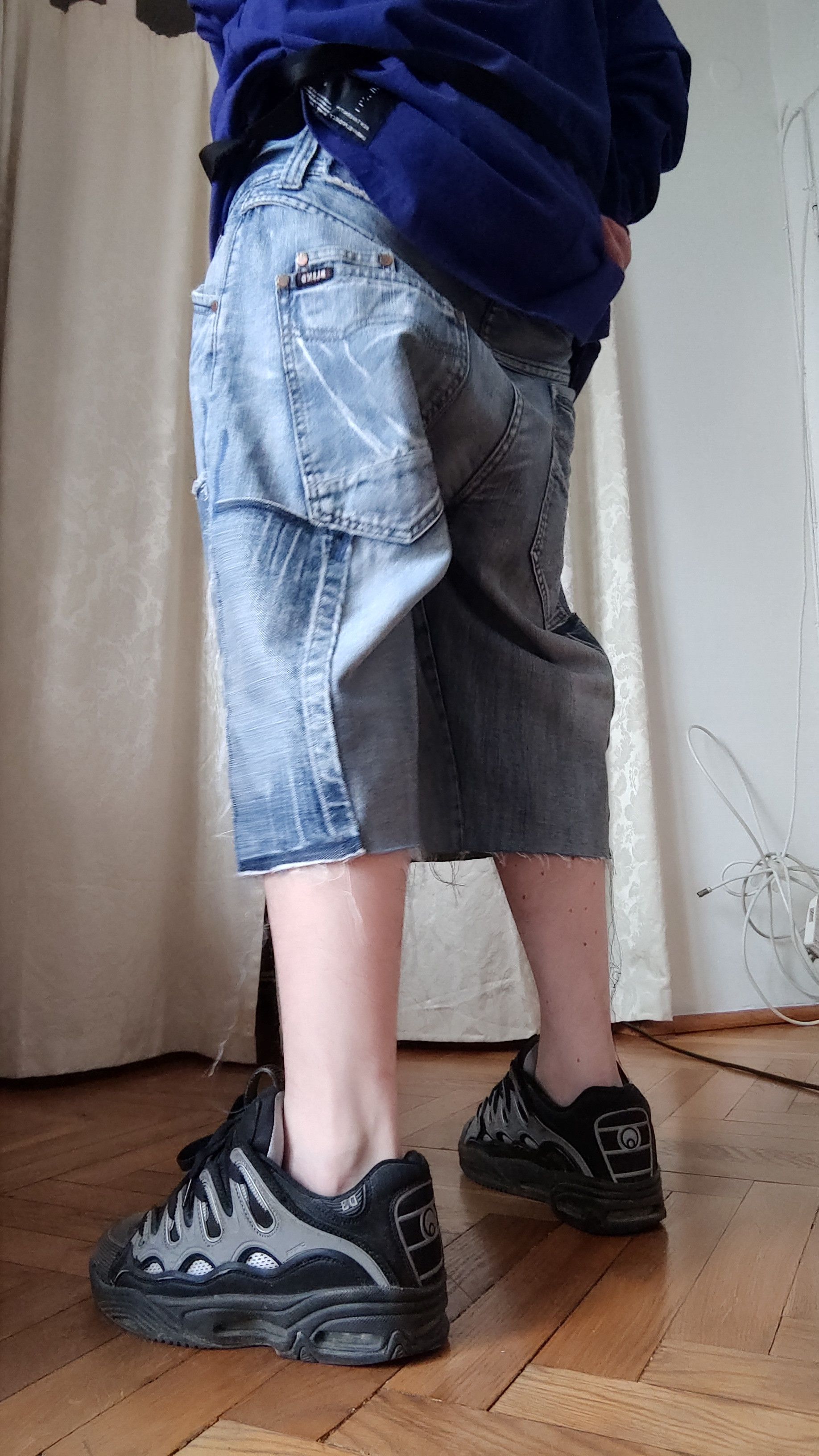 Japanese Brand × Vintage Custom Reworked Shorts Pants Reconstruct Loose Grunge Baggy Size US 33 - 9 Thumbnail