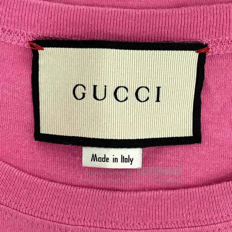 Gucci Gucci Pink logo printed cotton round-neck short-sleeved T- Size XS / US 0-2 / IT 36-38 - 6 Thumbnail
