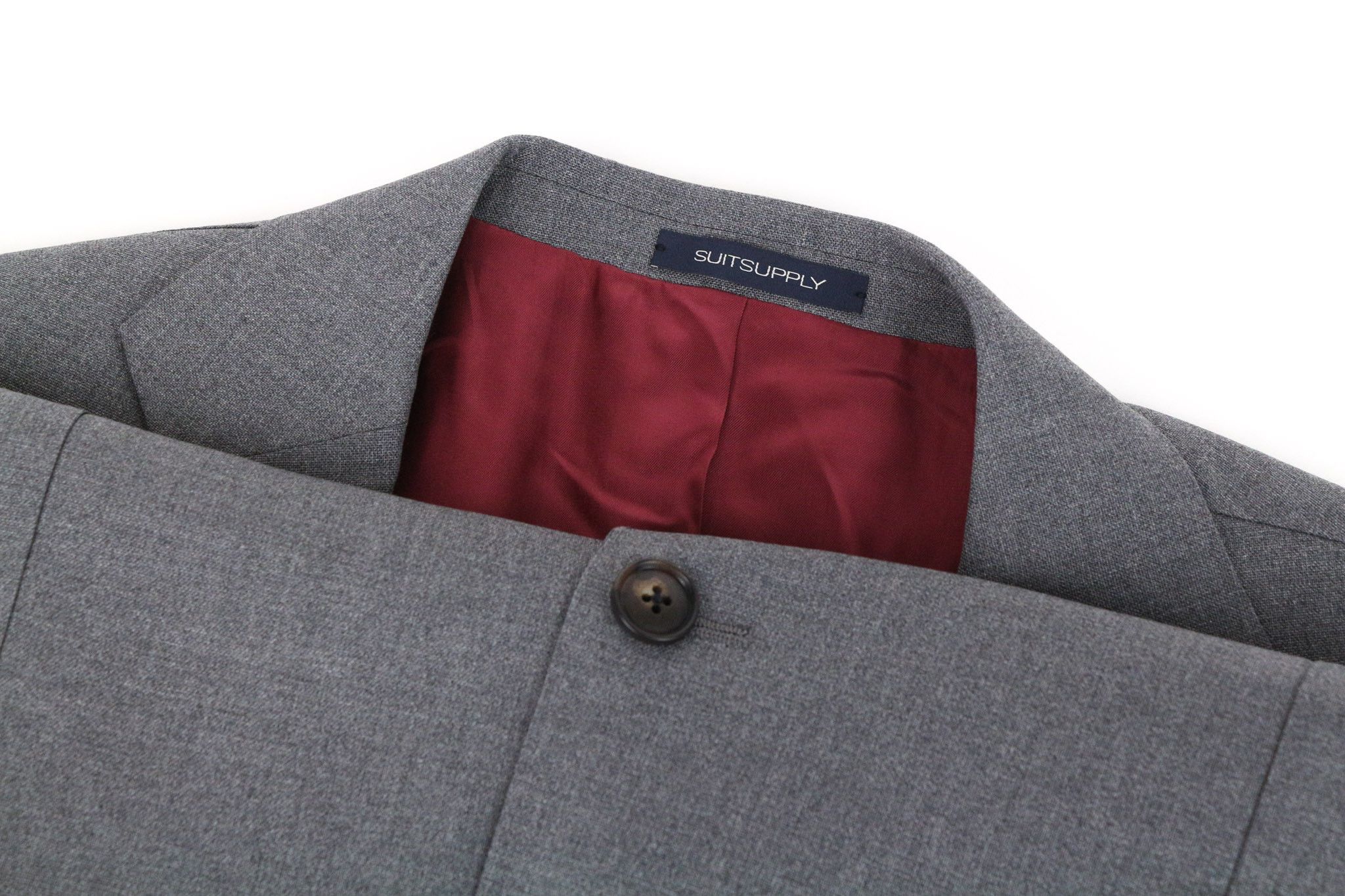 Suitsupply LA SPALLA UK44S Grey Melange Slim Wool Blazer 73454 Size 44S - 4 Thumbnail