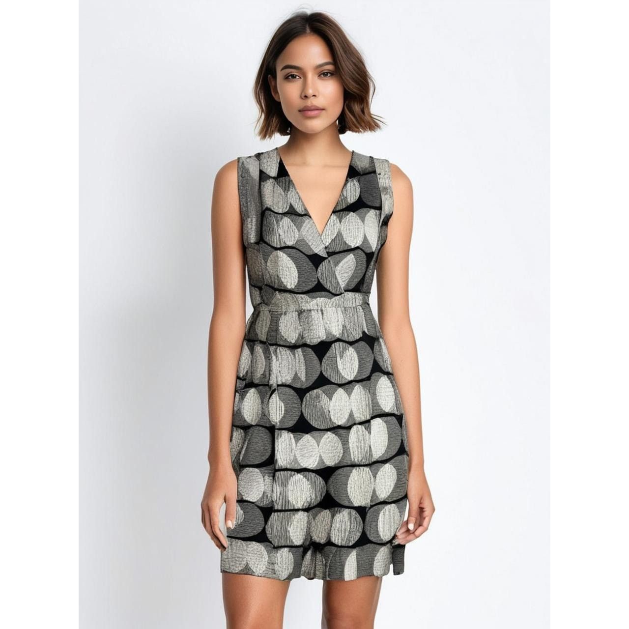 Banana Republic Banana Republic Women's XS Black & White Circular Dress Size XS / US 0-2 / IT 36-38 - 1 Thumbnail