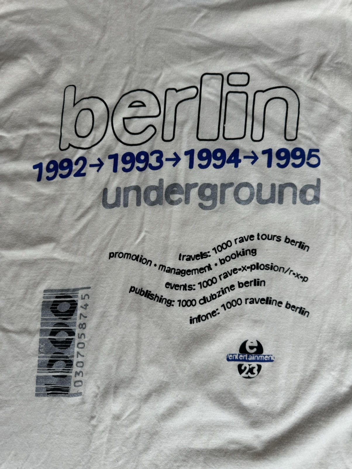 Vintage VTG 1995 PASH Berlin Underground Techno Longsleeve 1000 Size US L / EU 52-54 / 3 - 9 Thumbnail
