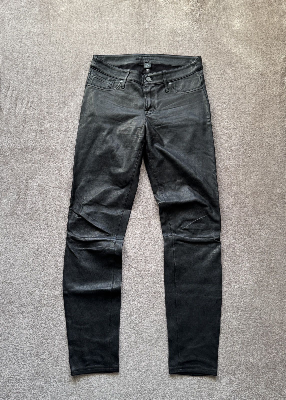 Le Grande Bleu (L.G.B.) Marc Jacobs Mirah Lamb Leather Suede Tuxedo Pants ysl gucci Size US 28 / EU 44 - 1 Thumbnail