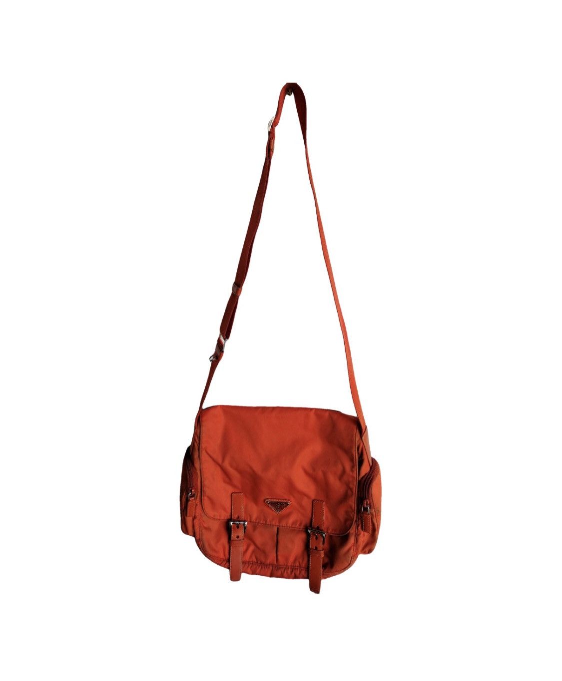 image of Prada Crossbody Bag Multi Pockets Nylon Vintage in Orange, Men's