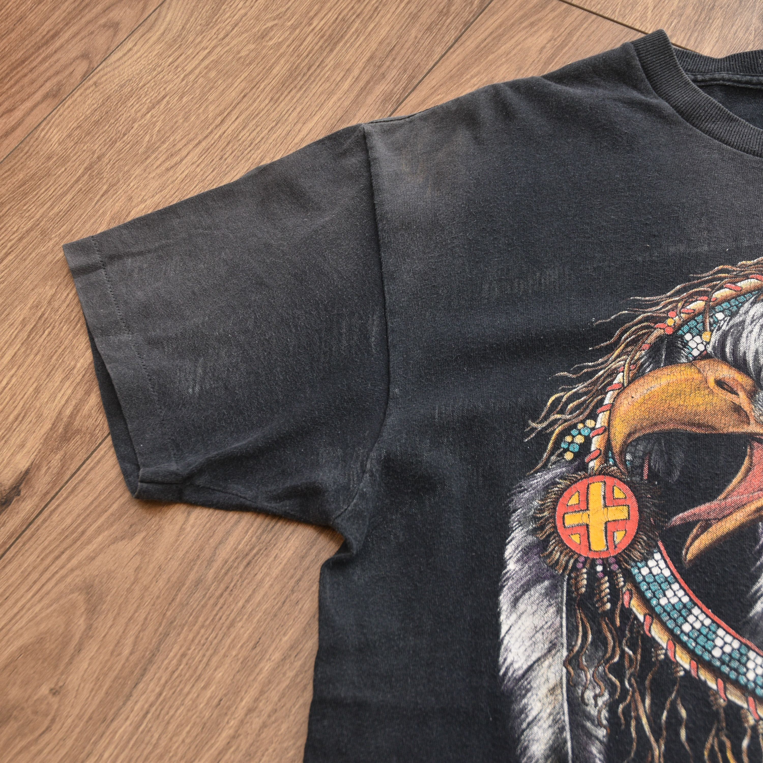 Vintage Vintage 1993 CMJ Bikers Eagle USA Thunder Faded Tee Y2K Size US L / EU 52-54 / 3 - 8 Thumbnail