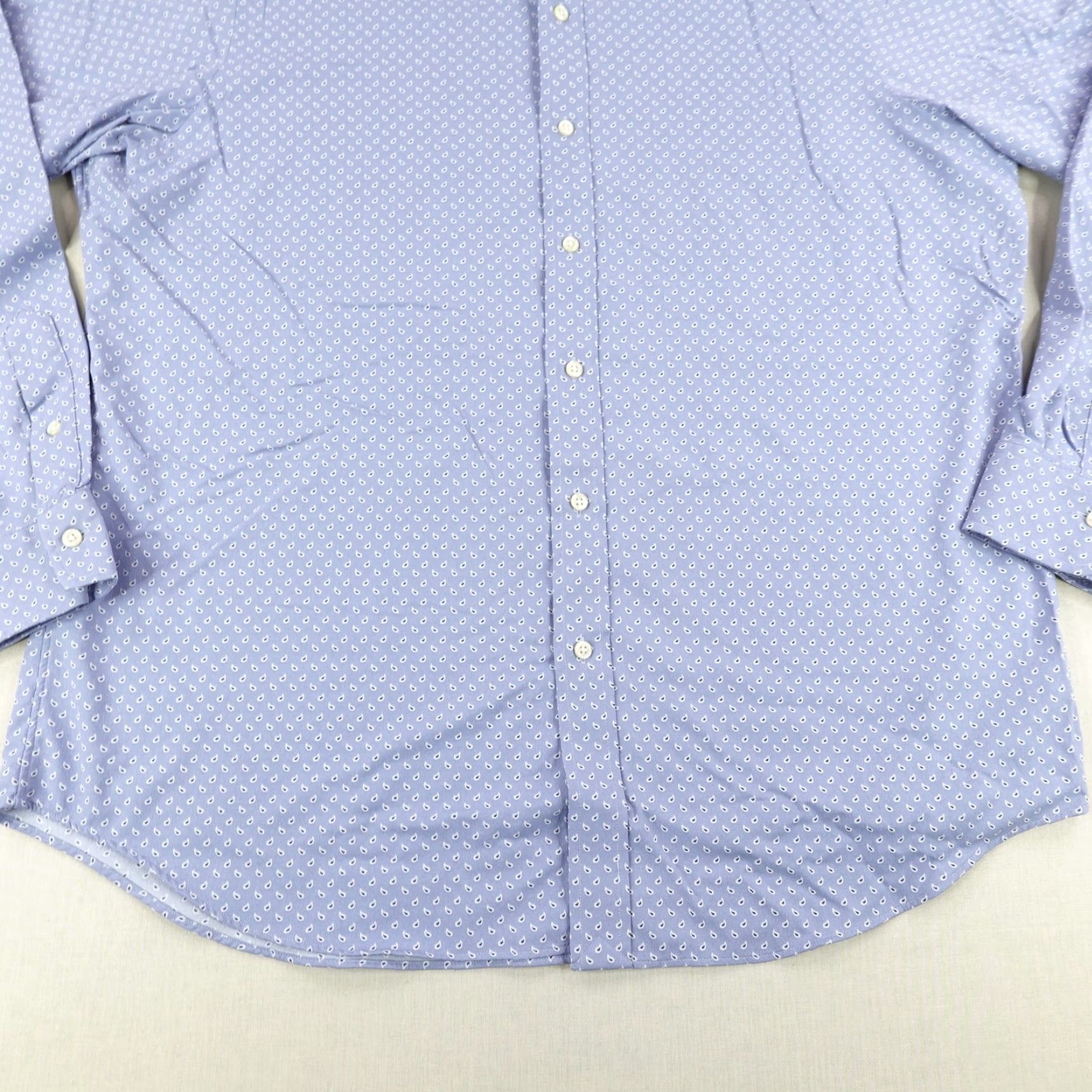 Polo Ralph Lauren VINTAGE Polo Ralph Lauren Shirt Mens XL Blue Paisley Long Sleeve Button Up Business Casual Formal Preppy Lightweight Stretch Size US XL / EU 56 / 4 - 3 Thumbnail