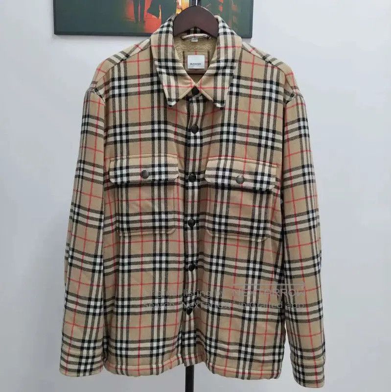 Burberry Burberry Men's Winter Wool Jacket in Light Brown. Size US XL / EU 56 / 4 - 1 Thumbnail