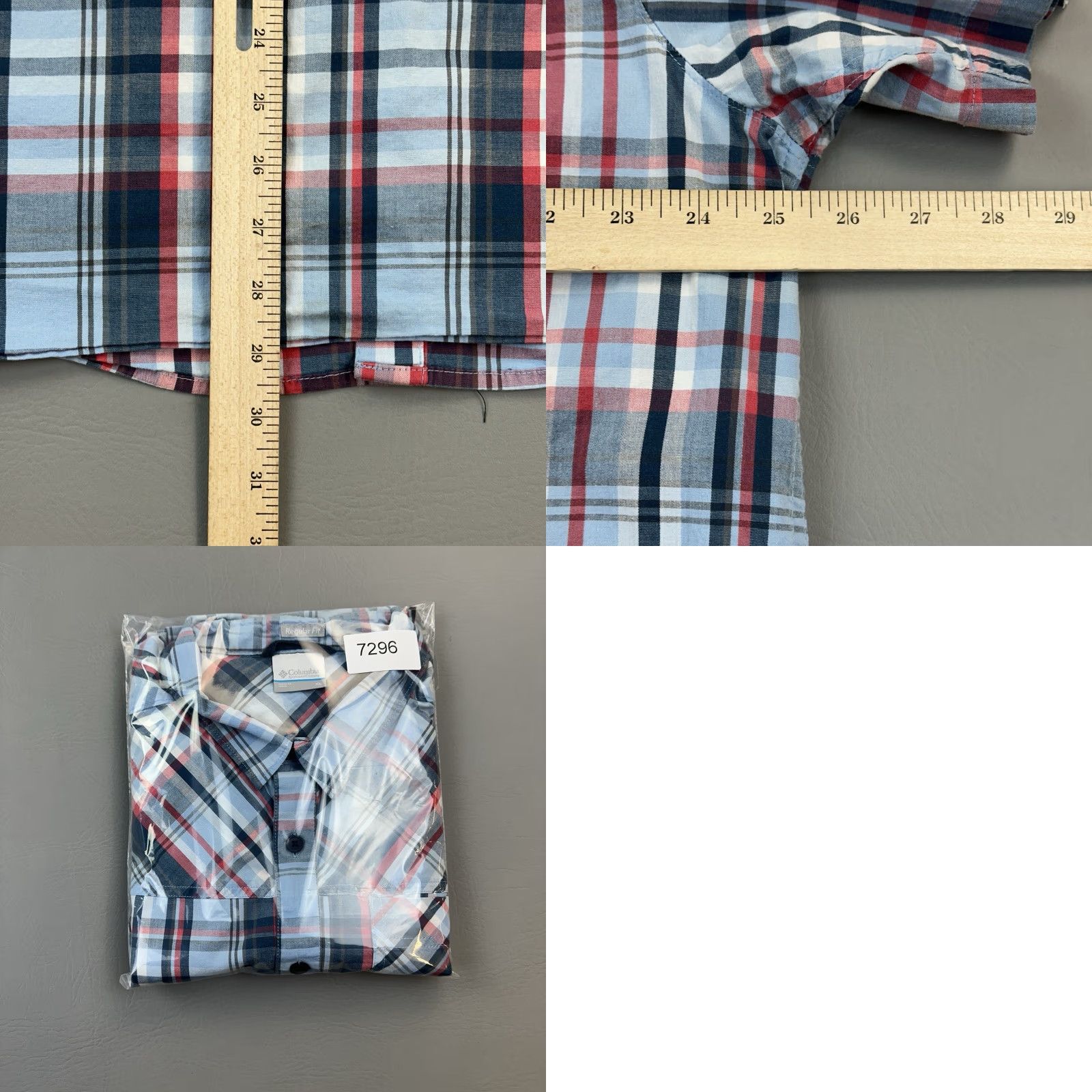 Vintage Columbia Thompson Hill Shirt Mens XL Blue Plaid Short Sleeve Hiking Outdoor Shirt Size US XL / EU 56 / 4 - 8 Thumbnail